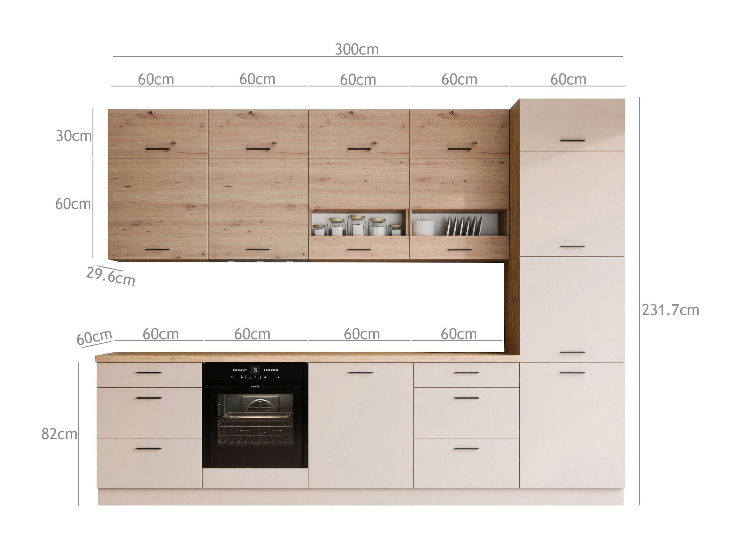Set de bucătărie modular Ati Grey Torro 100