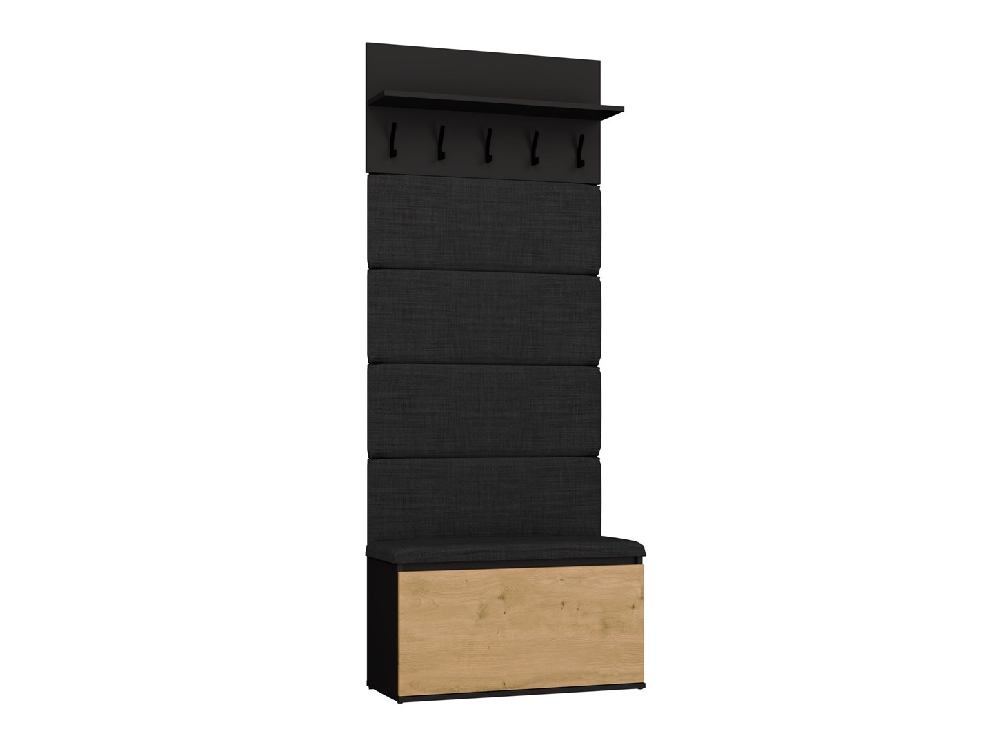 Set de hol Mandeville 404 (Negru + Stejar artizan)