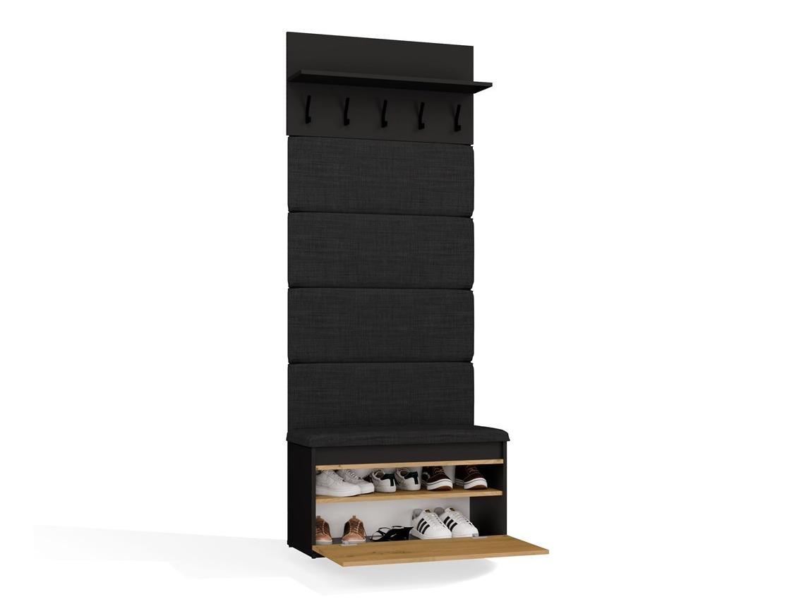 Set de hol Mandeville 404 (Negru + Stejar artizan)