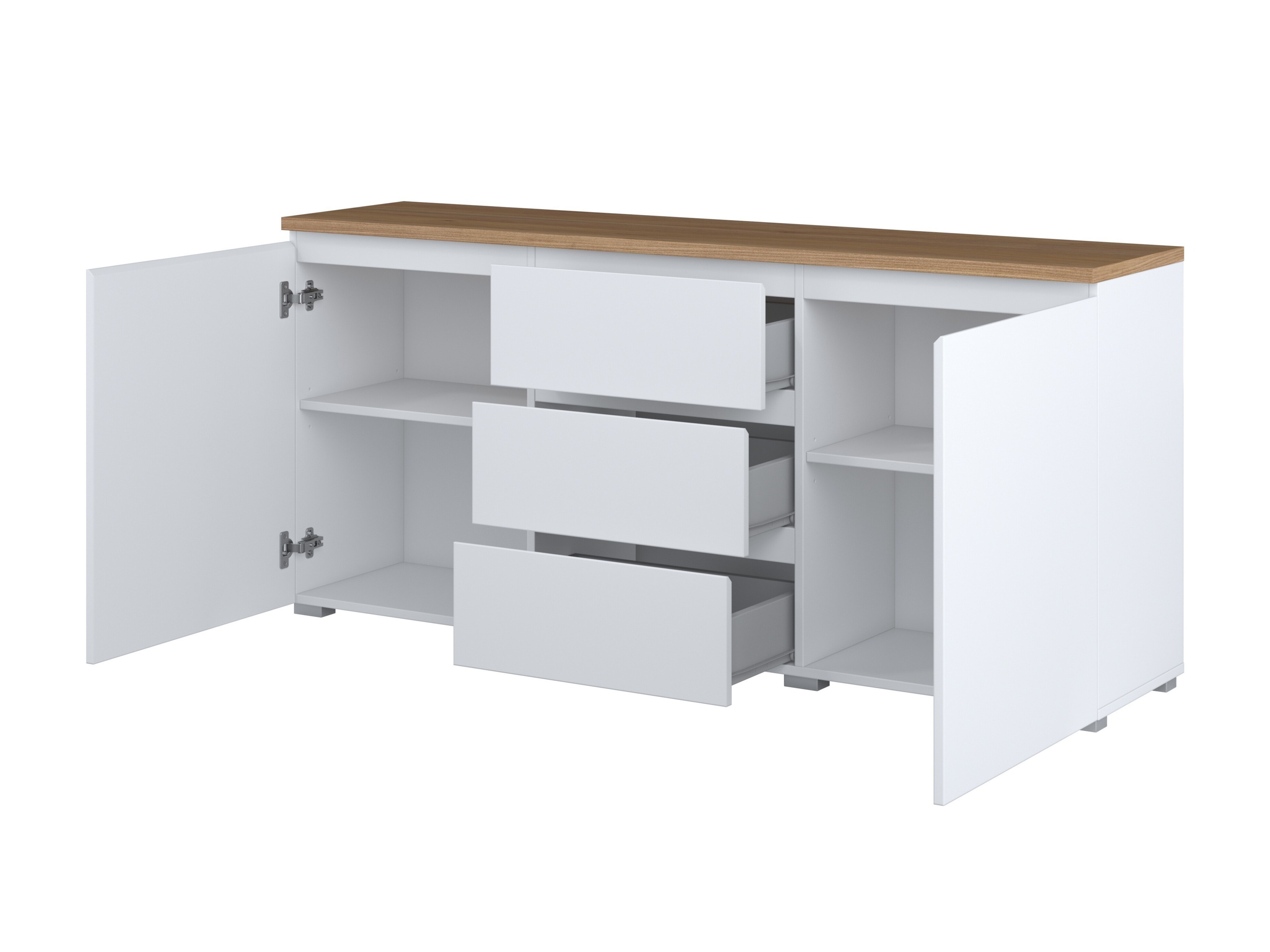 Set de living Baletu 114 (Alb + Stejar)