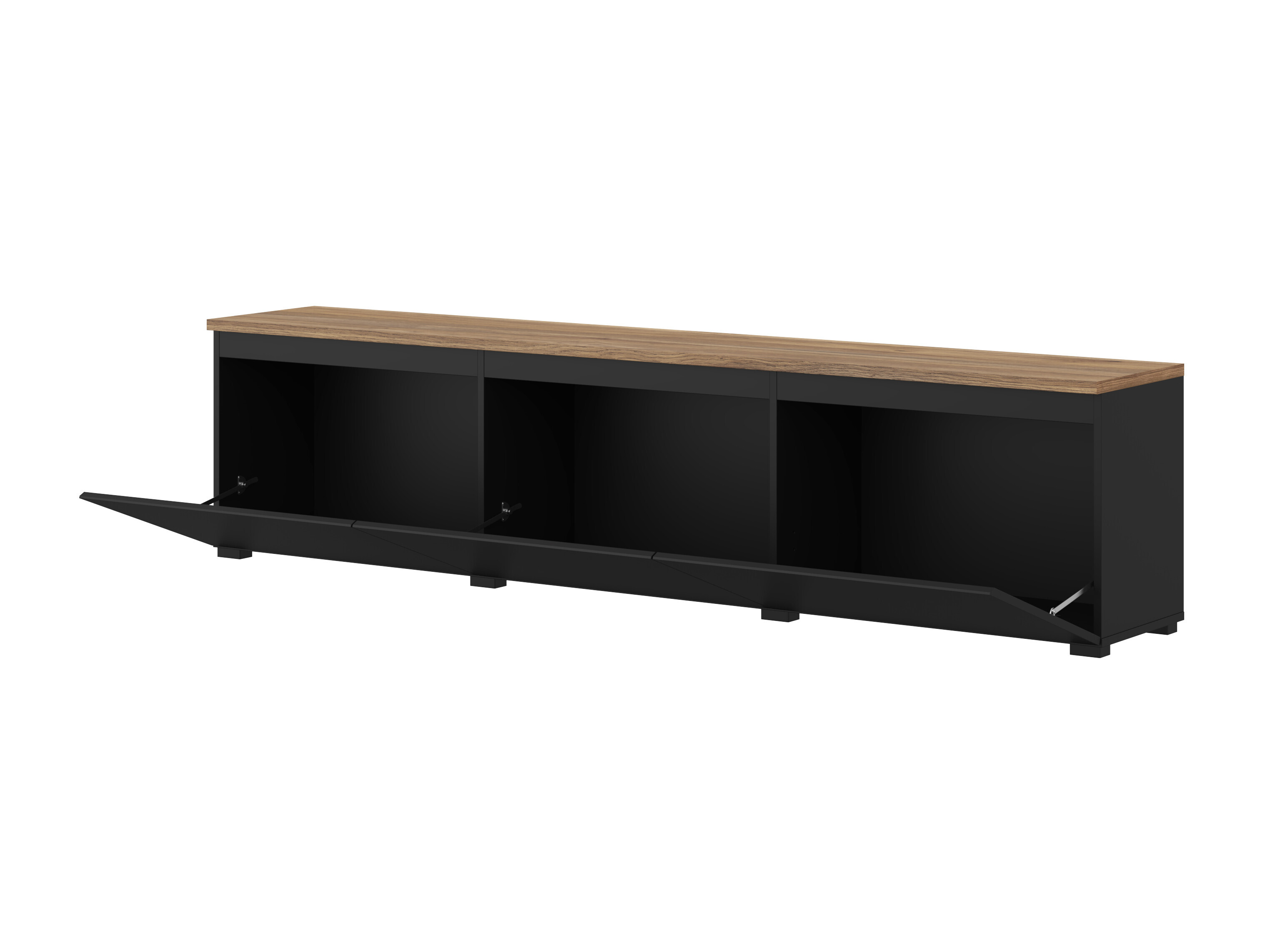 Set de living Baletu 114 (Negru + Stejar)