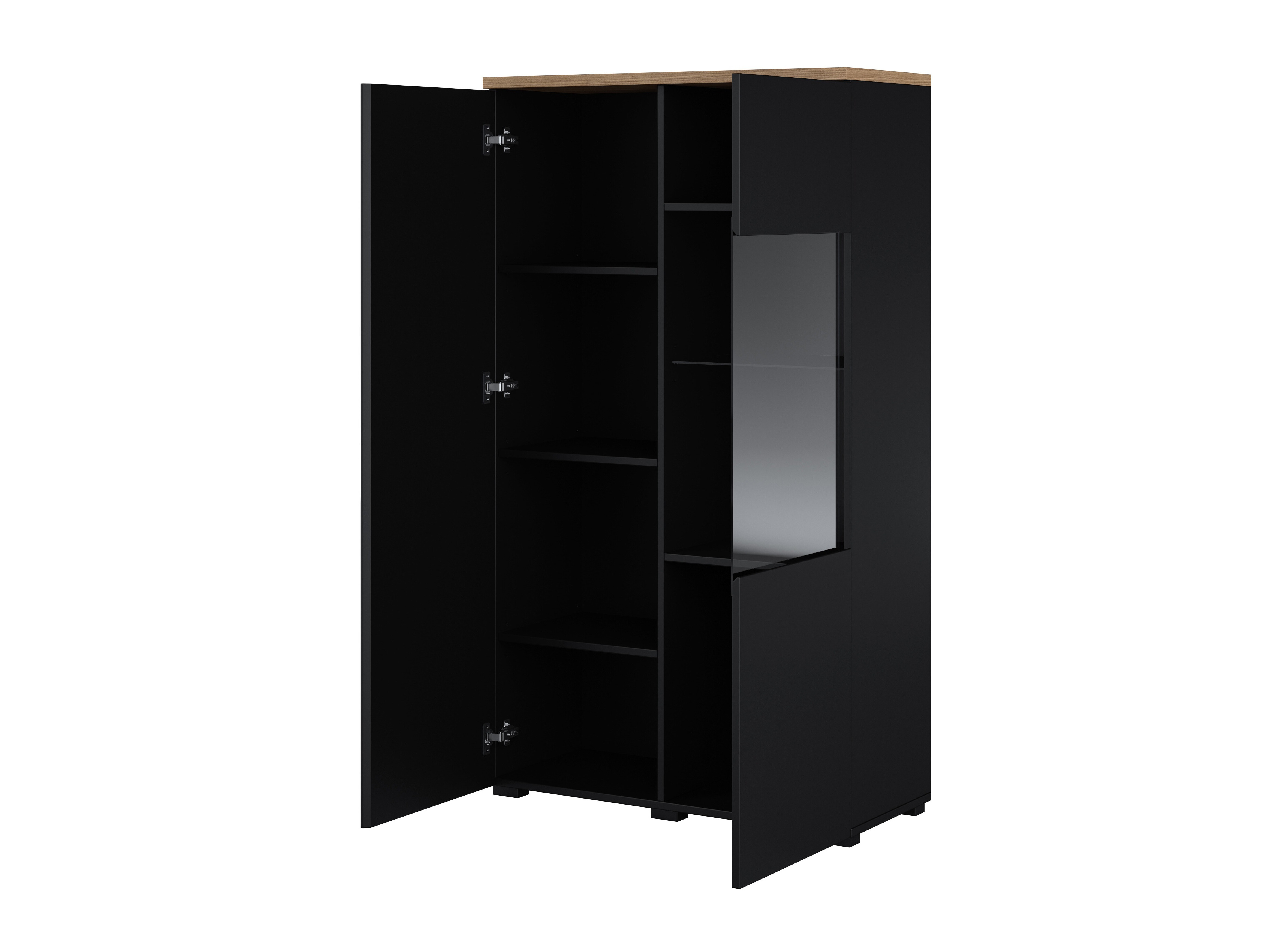 Set de living Baletu 114 (Negru + Stejar)
