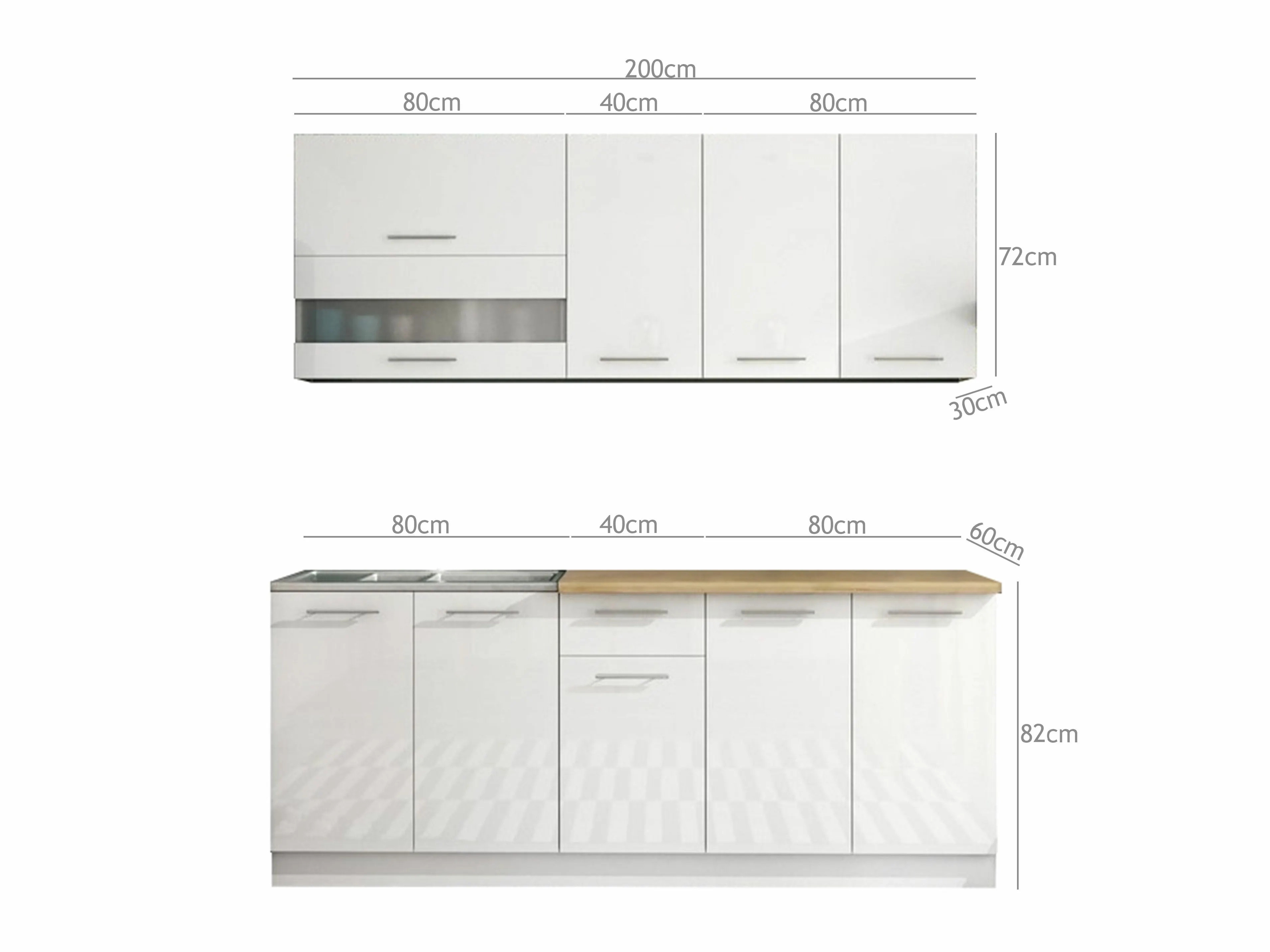 Set de bucătărie modular Tiffa Grey 102