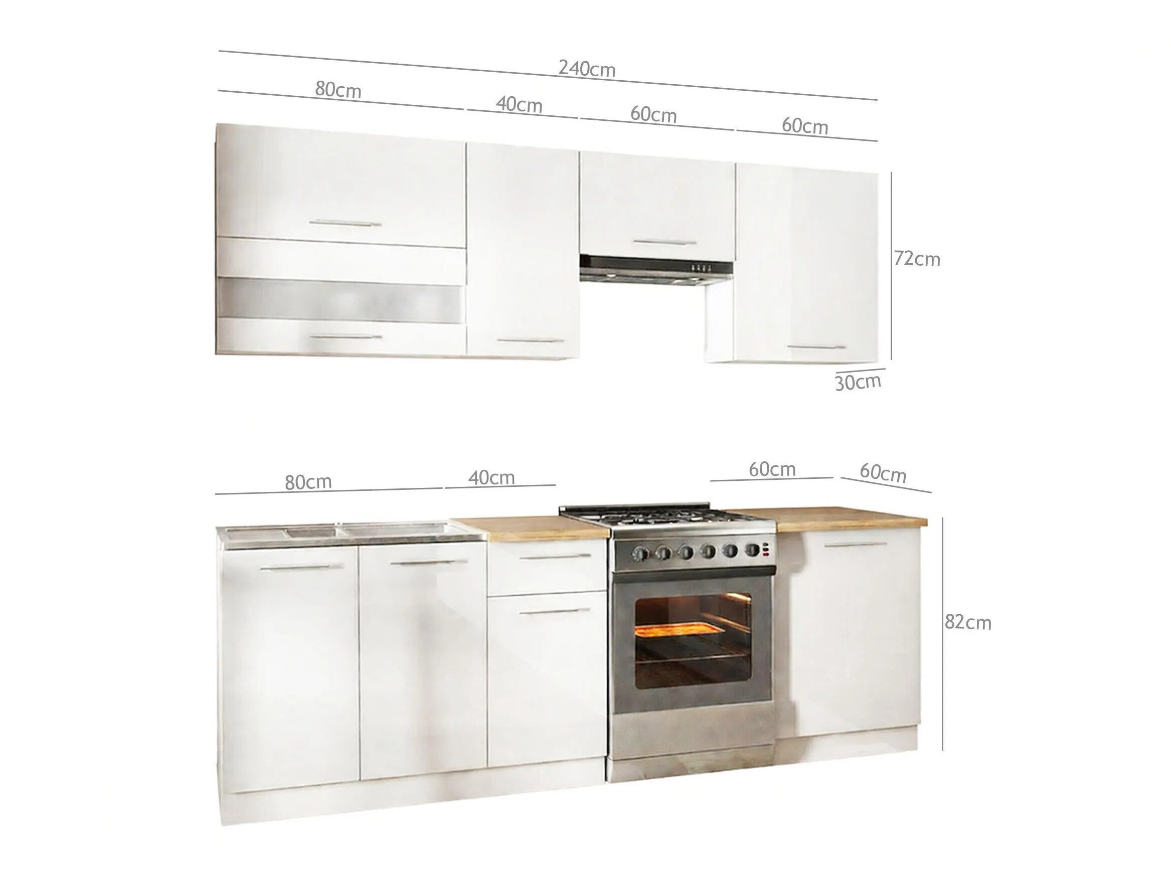 Set de bucătărie modular Tiffa Grey 106