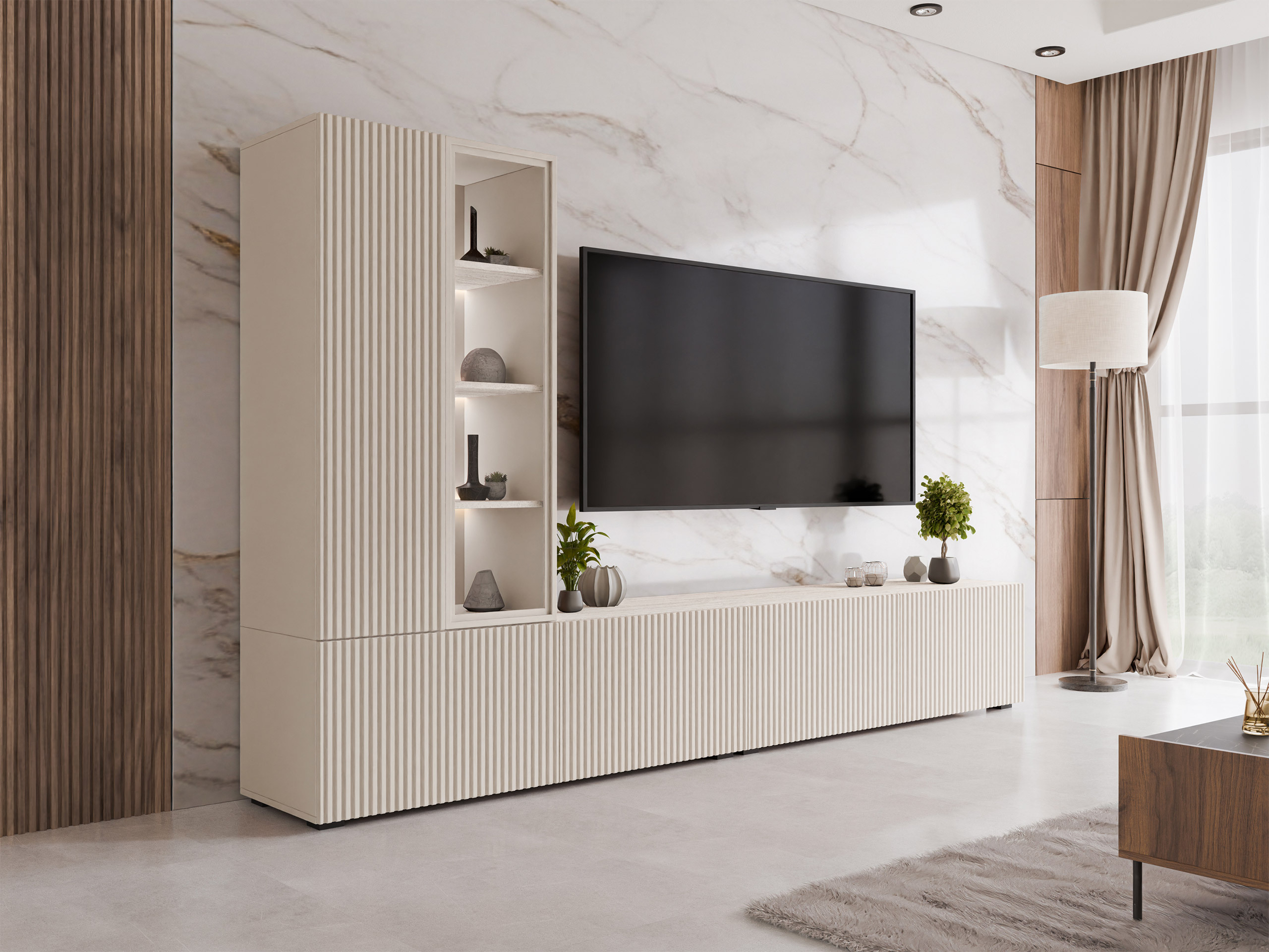 Set de living Comfivo 599 (Cașmir + Deschis Travertine)