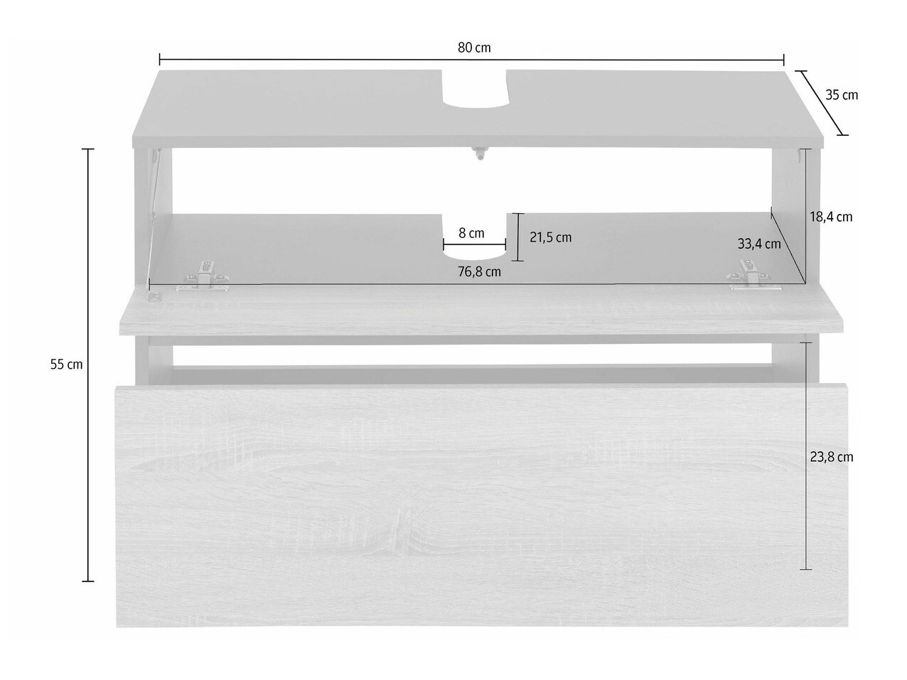 Dulap de baie de podea pentru lavoar SR12029