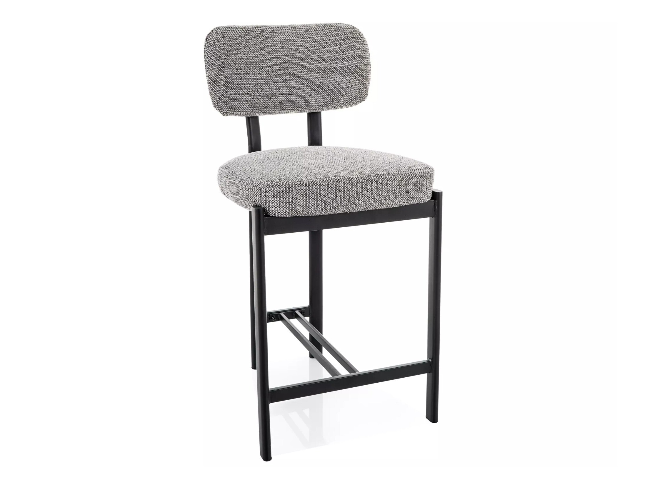 Scaun de bar Detroit 956 (Gri deschis + Negru mat)