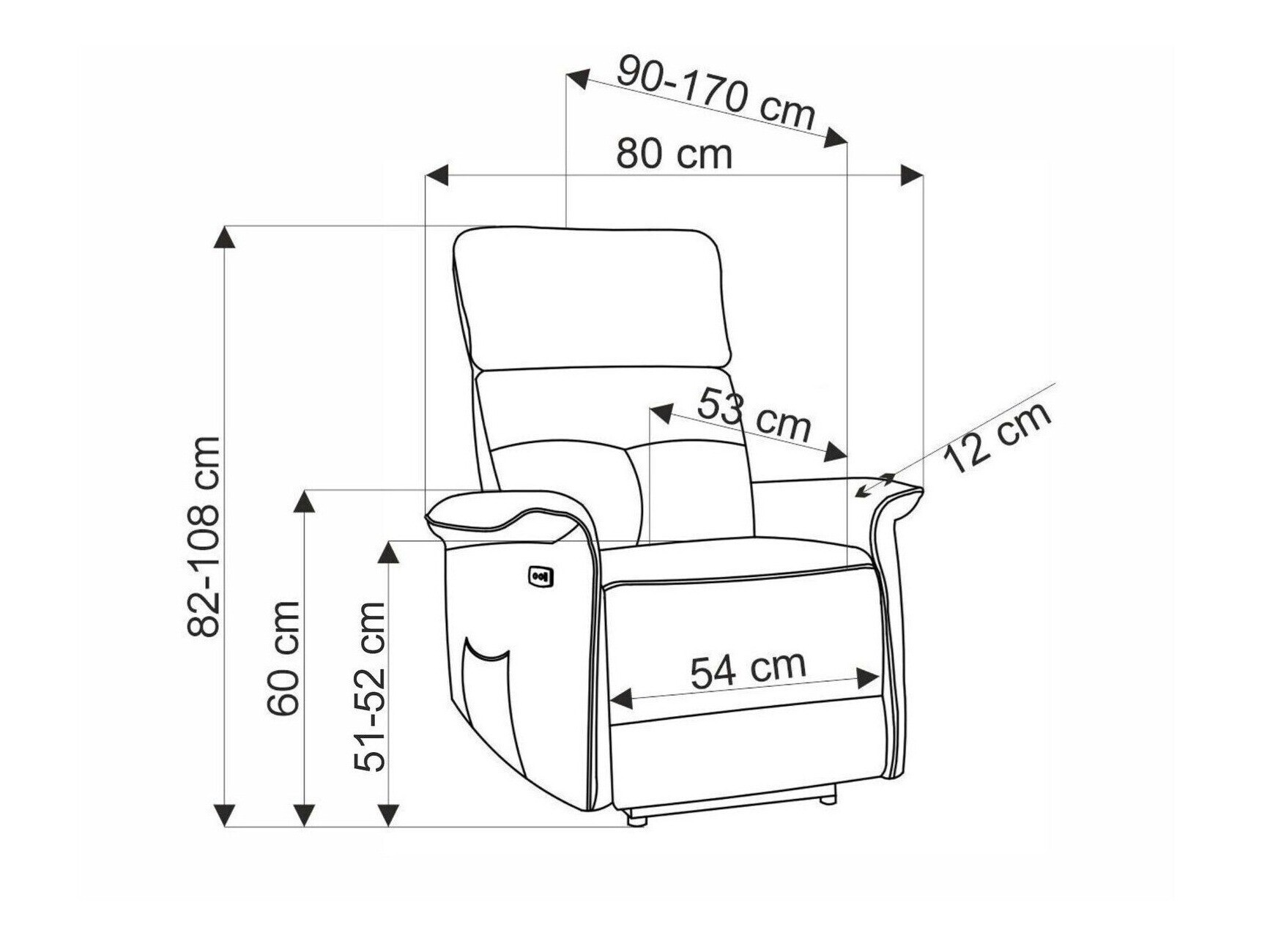 Fotoliu recliner Houston 1543 (Bluvel 78)