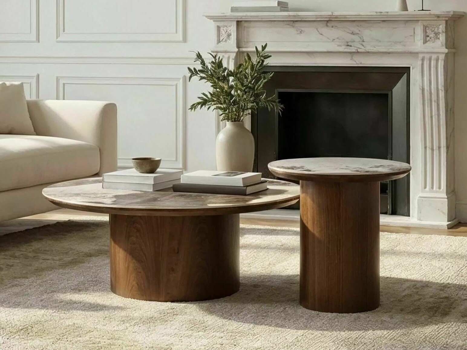 Măsuță de cafea Detroit 1059 (Piatră Model + Nuc)