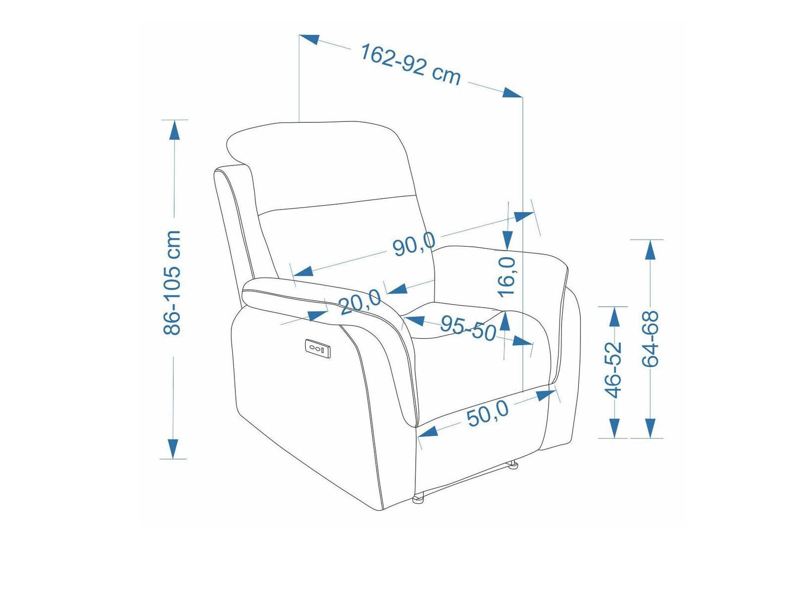 Fotoliu recliner Houston 2216 (Vinci 11)