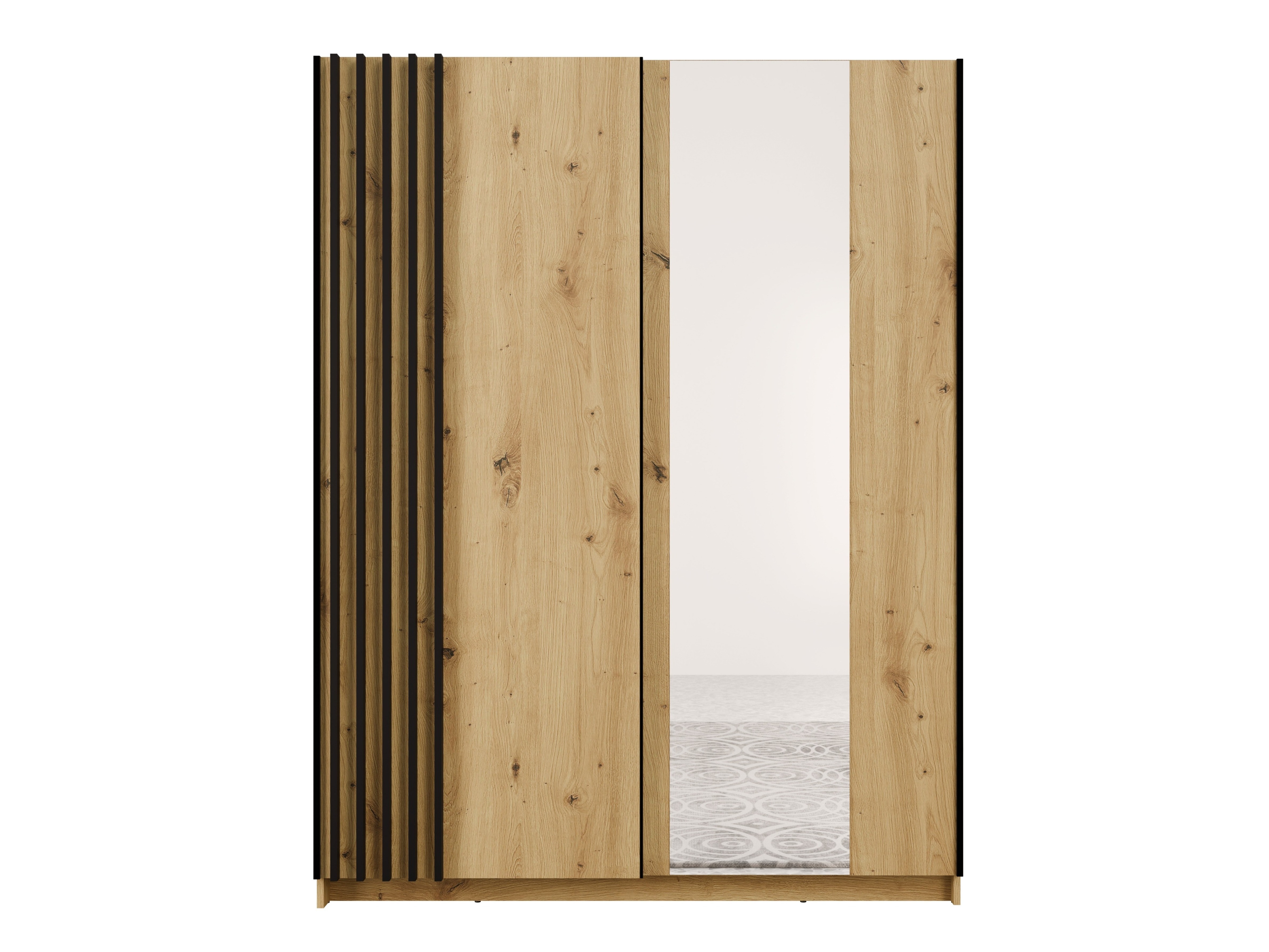 Dulap Baytown 117 (Stejar artizan + Negru)