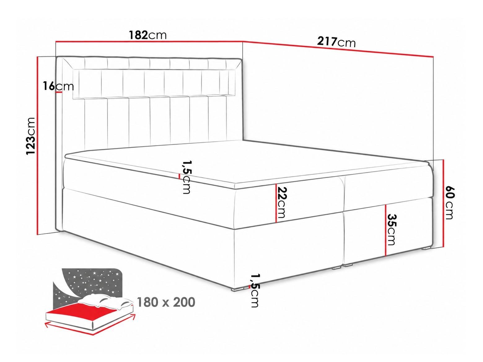 Pat boxspring Pomum (Magic Velvet 2239)