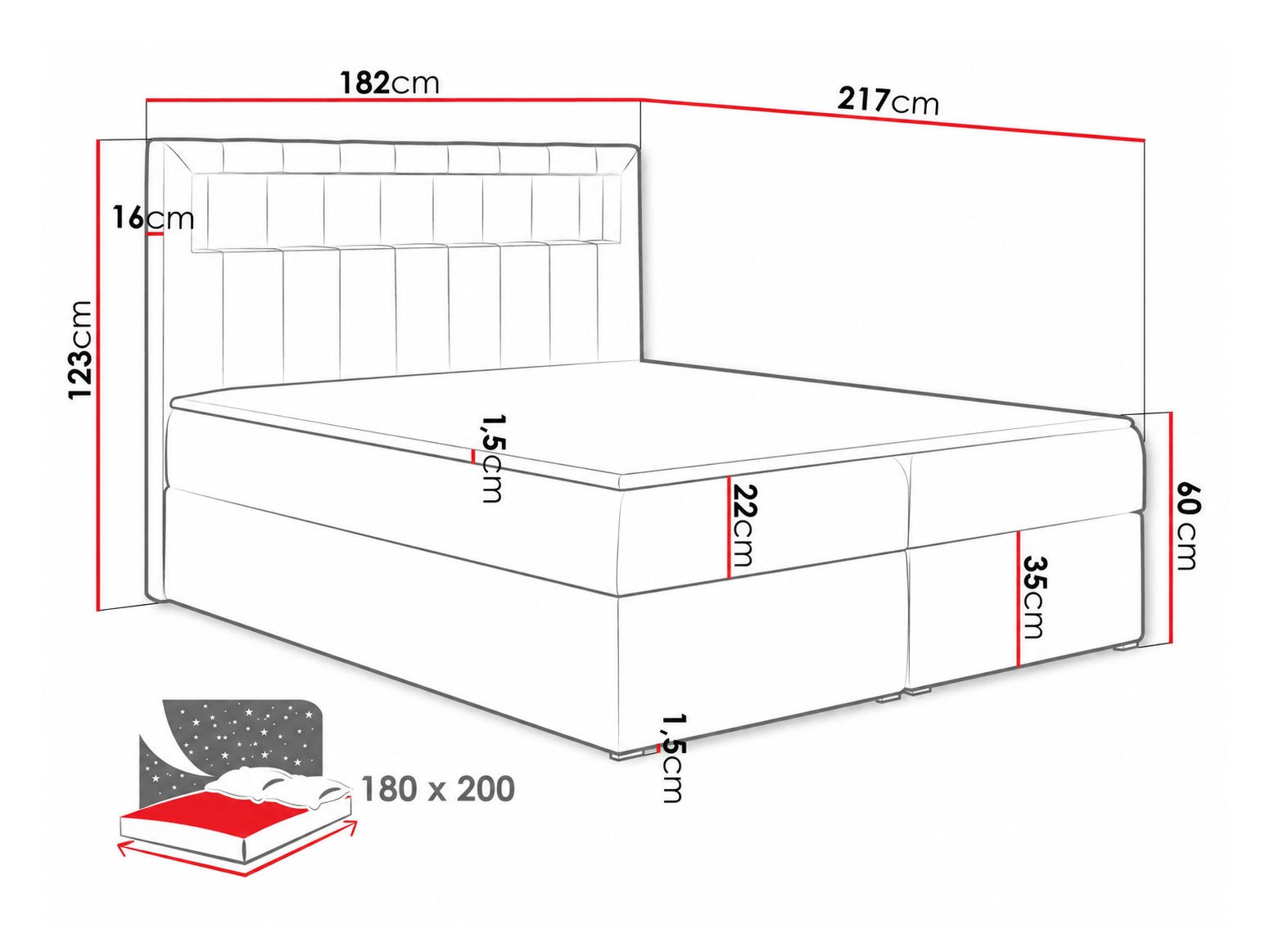 Pat boxspring Pomum (Soft 017)