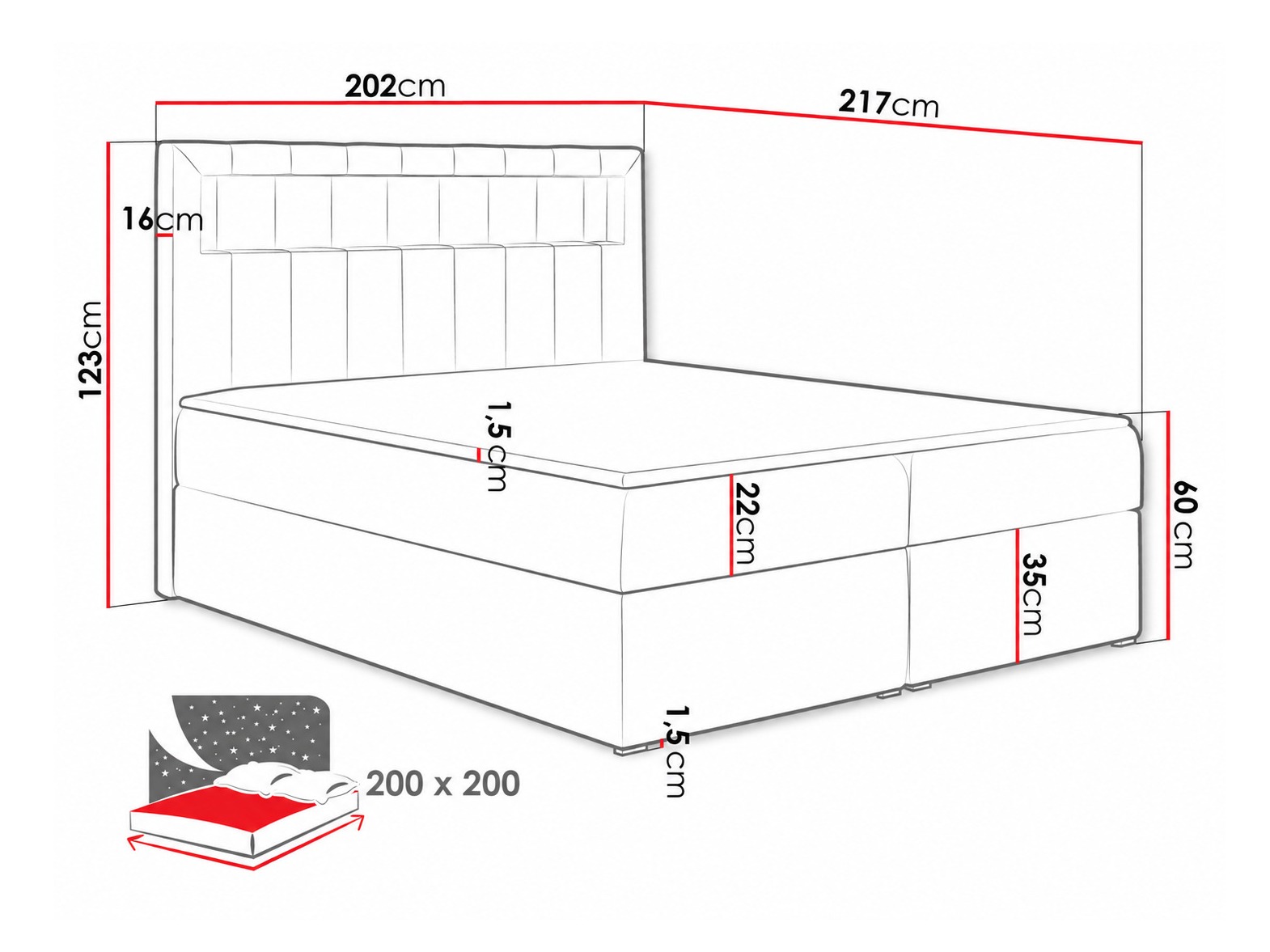 Pat boxspring Pomum (Soft 017)