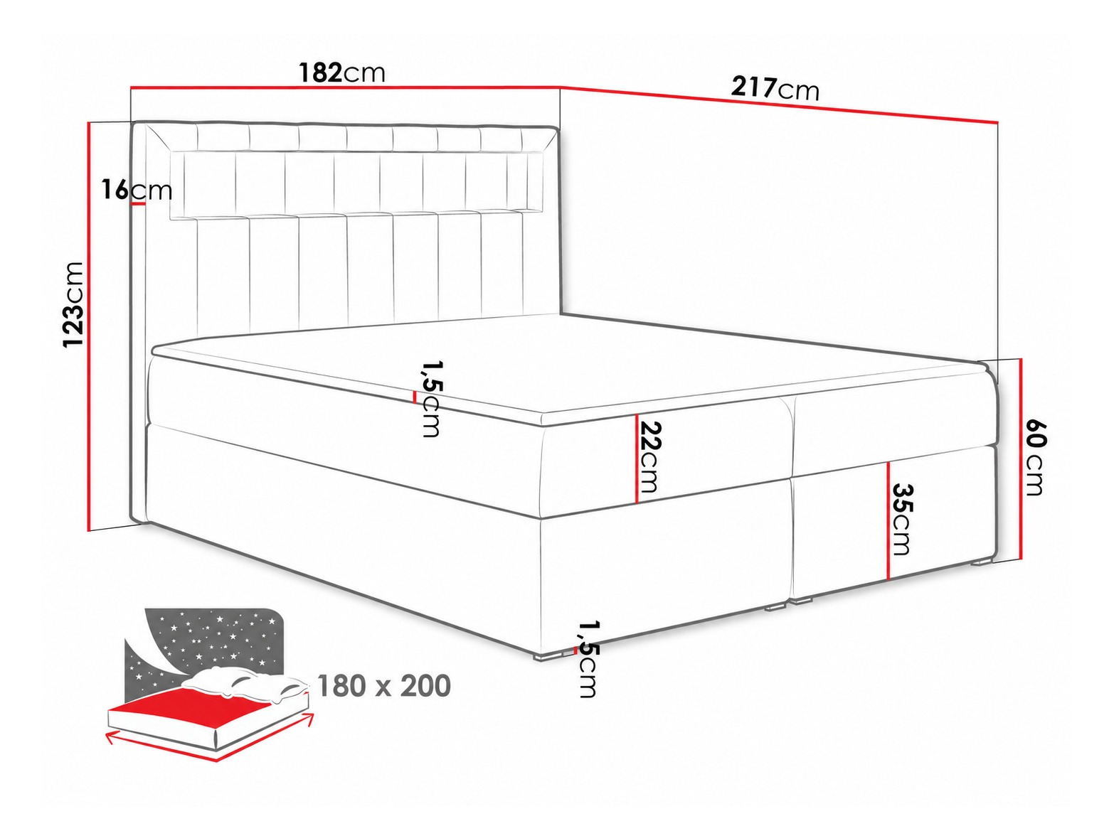 Pat boxspring Pomum (Soft 029)