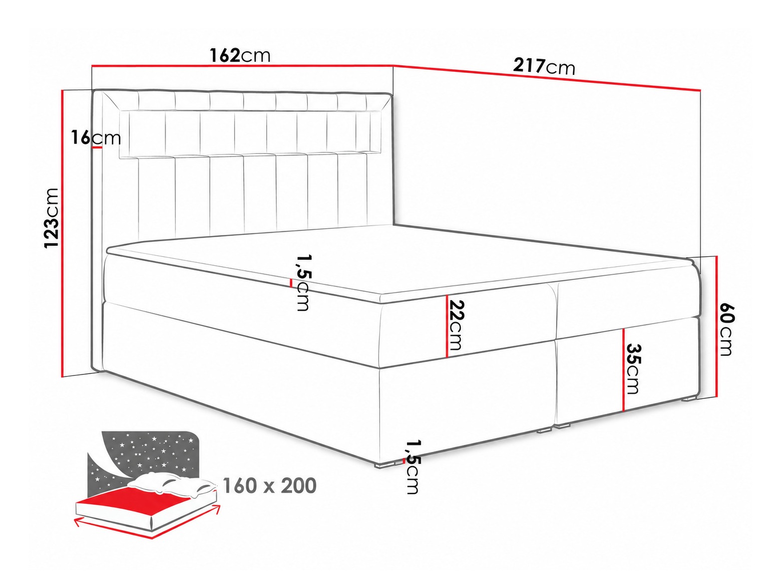 Pat boxspring Pomum (Velutto 11)