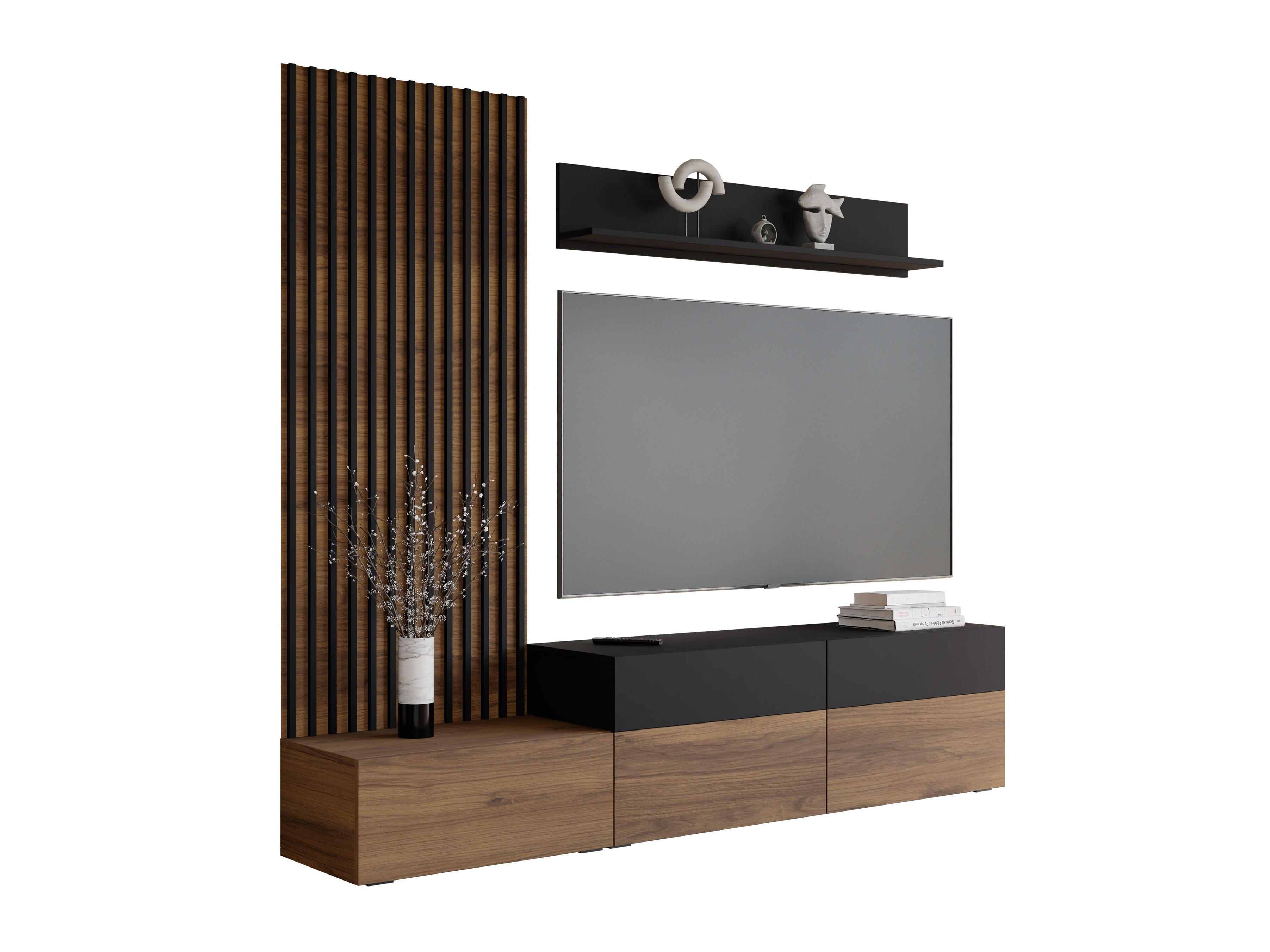 Set de living Comfivo Munium I (Nuc + Negru)