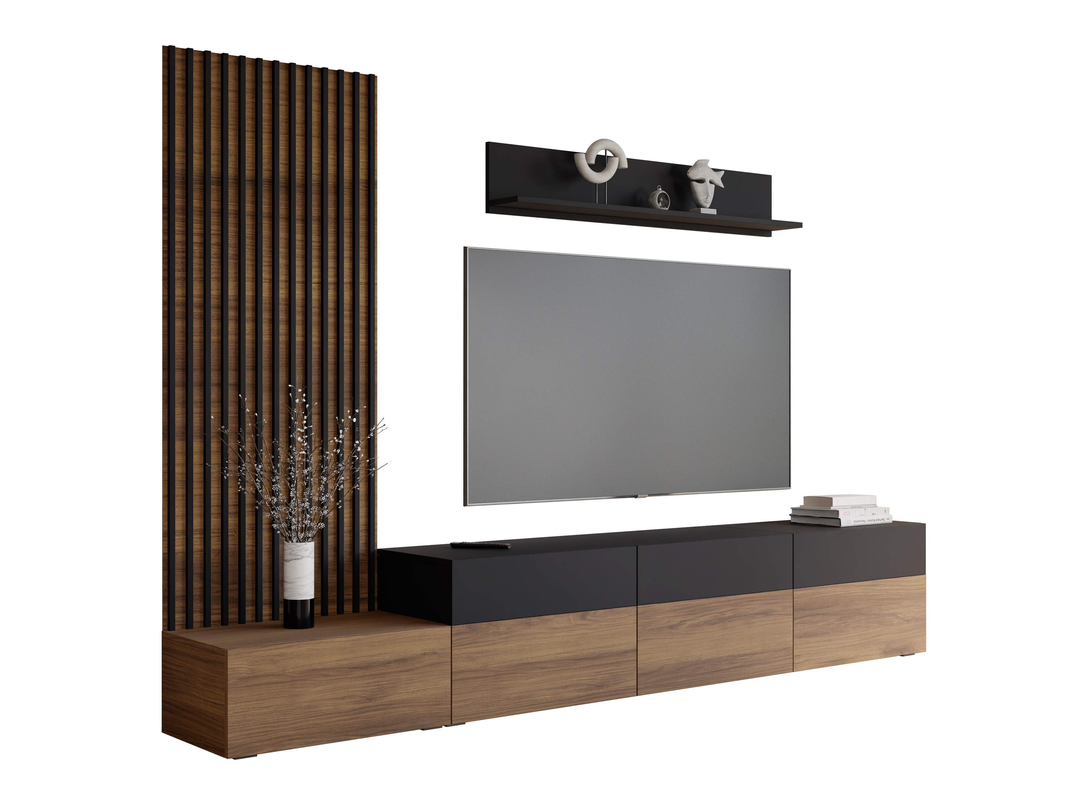 Set de living Comfivo Munium II (Nuc + Negru)
