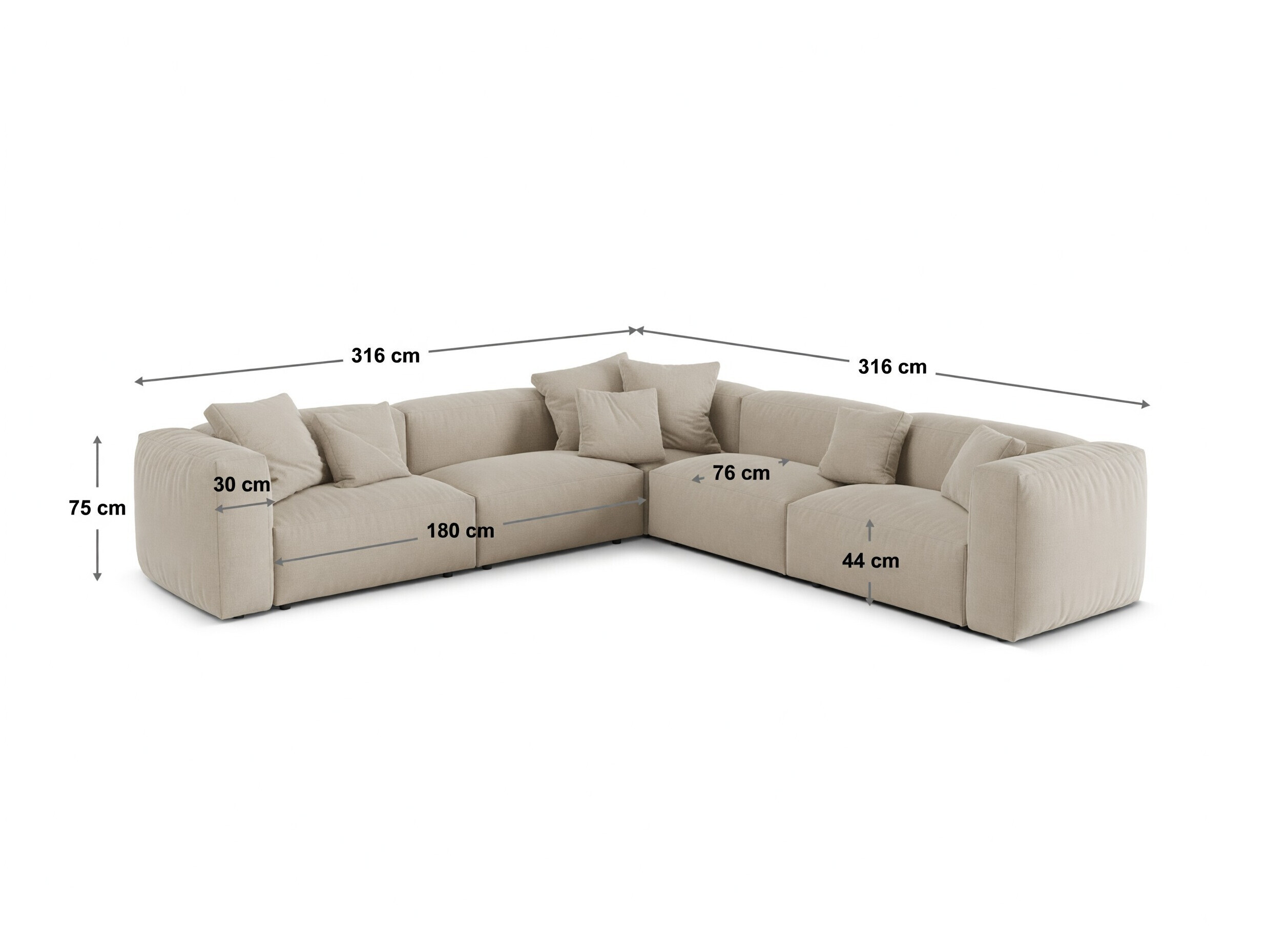 Colțar modular Sorcoro 130 (Vogue 15)