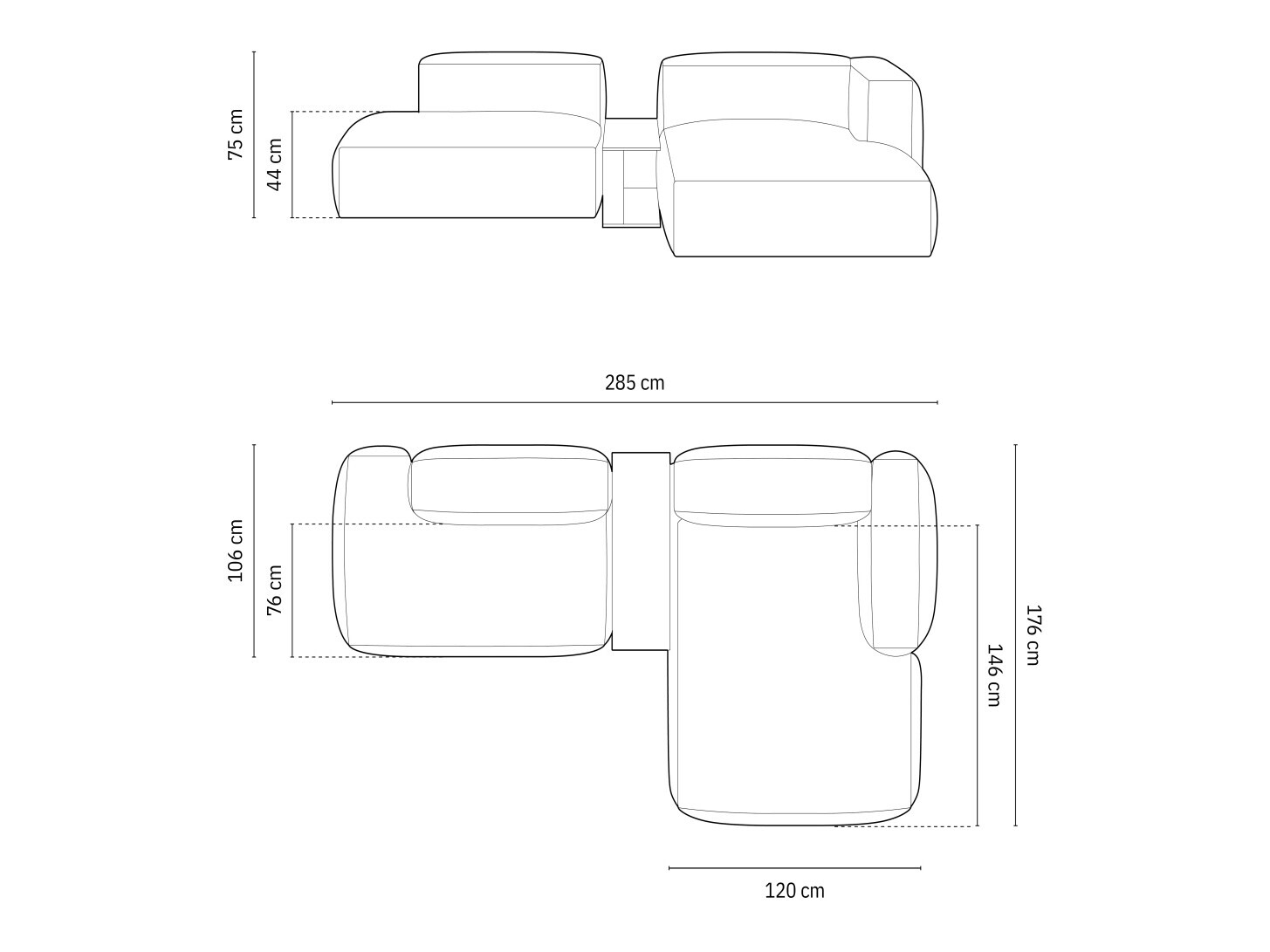 Colțar modular Sorcoro 125 (Tilia 37)