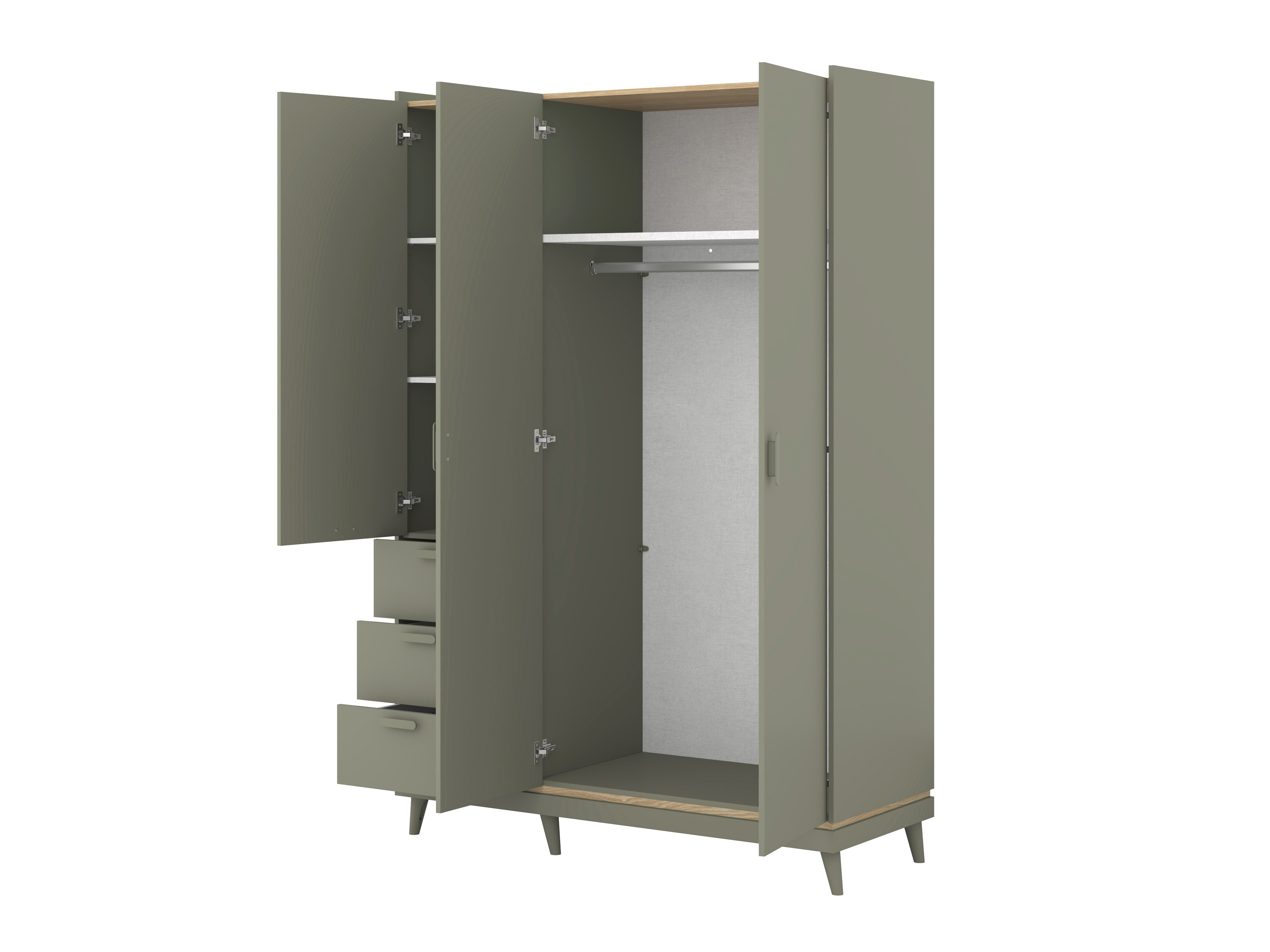 Dulap Fertalu 100 (Verde + Stejar)
