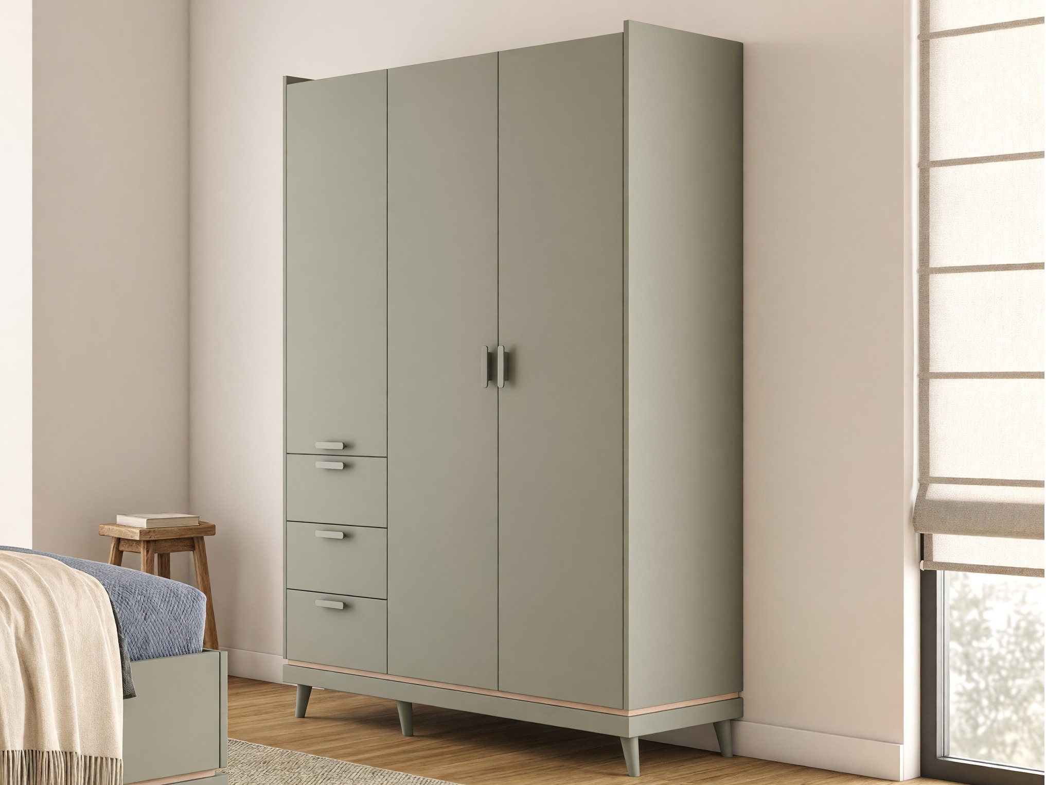 Dulap Fertalu 100 (Verde + Stejar)