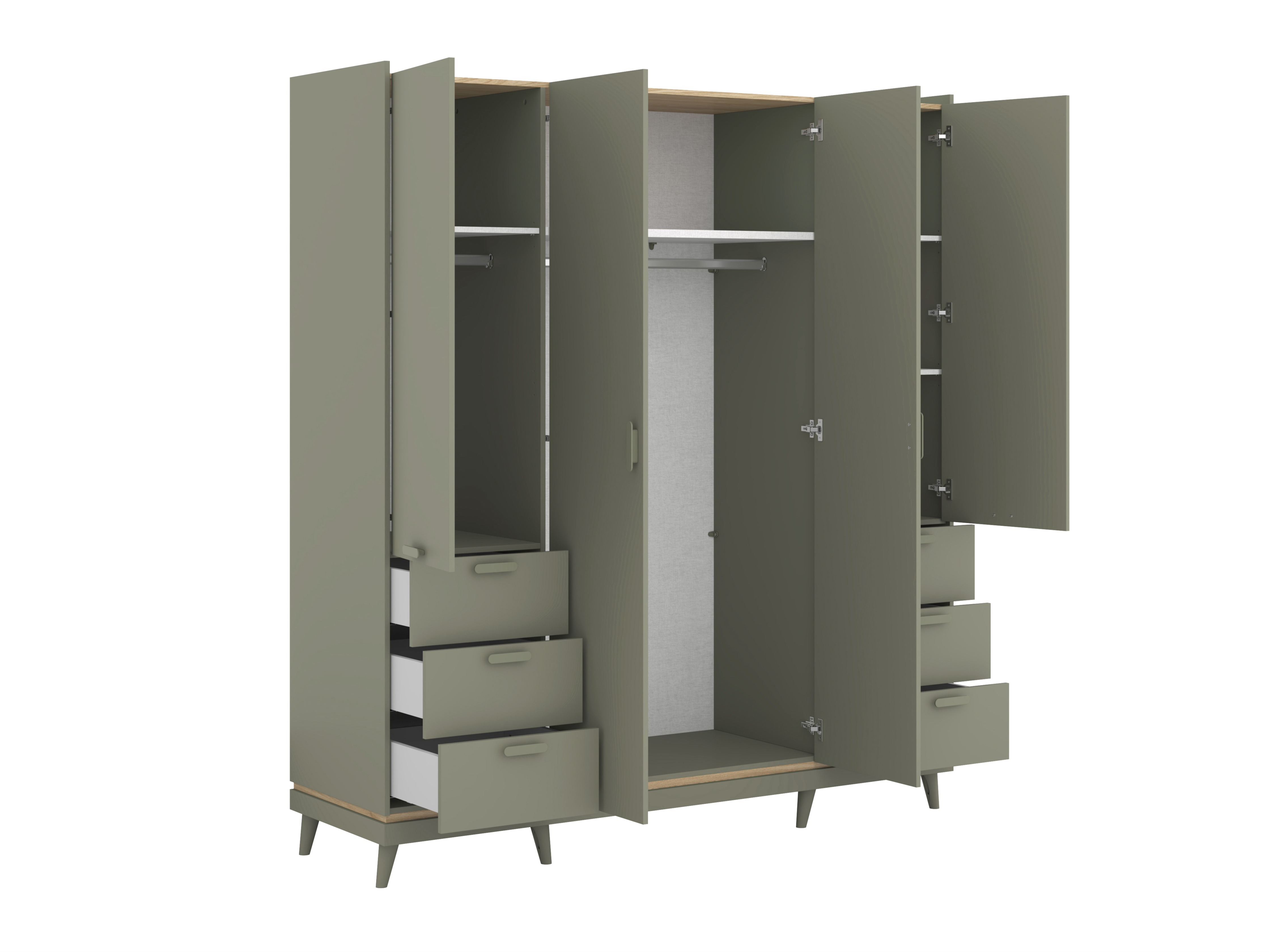 Dulap Fertalu 101 (Verde + Stejar)