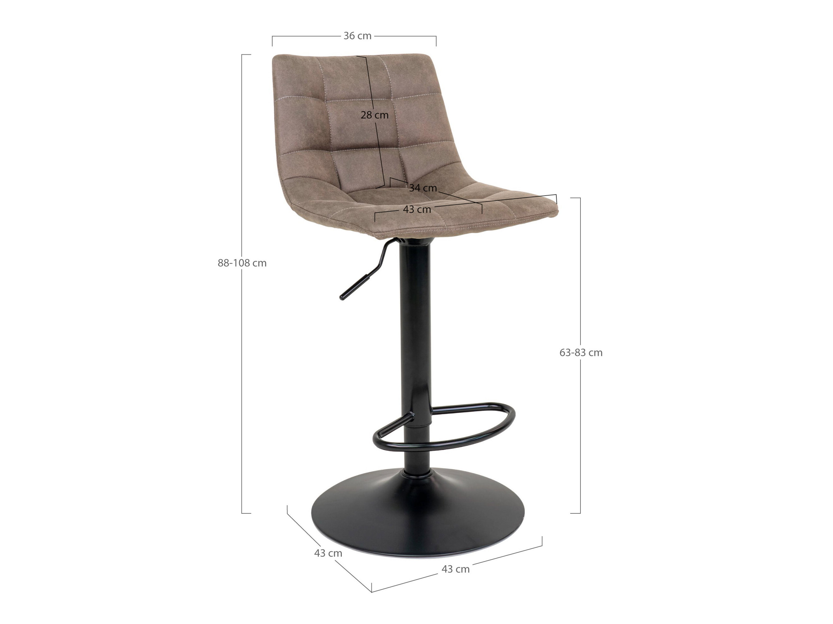 Scaun de bar Brea 337 (Maro)