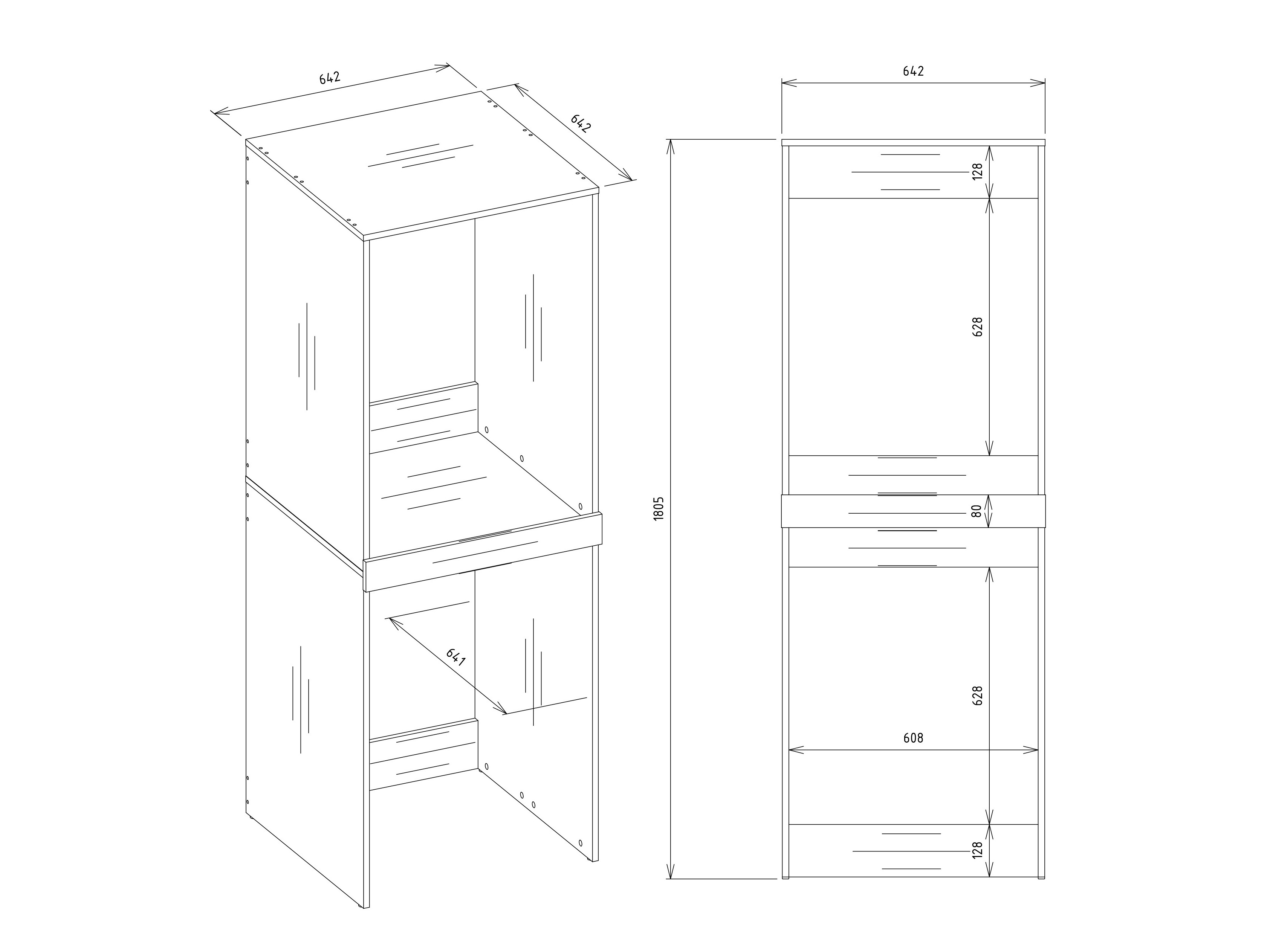 Baie raft Balelbo 108 (Antracit + Stejar artizan)