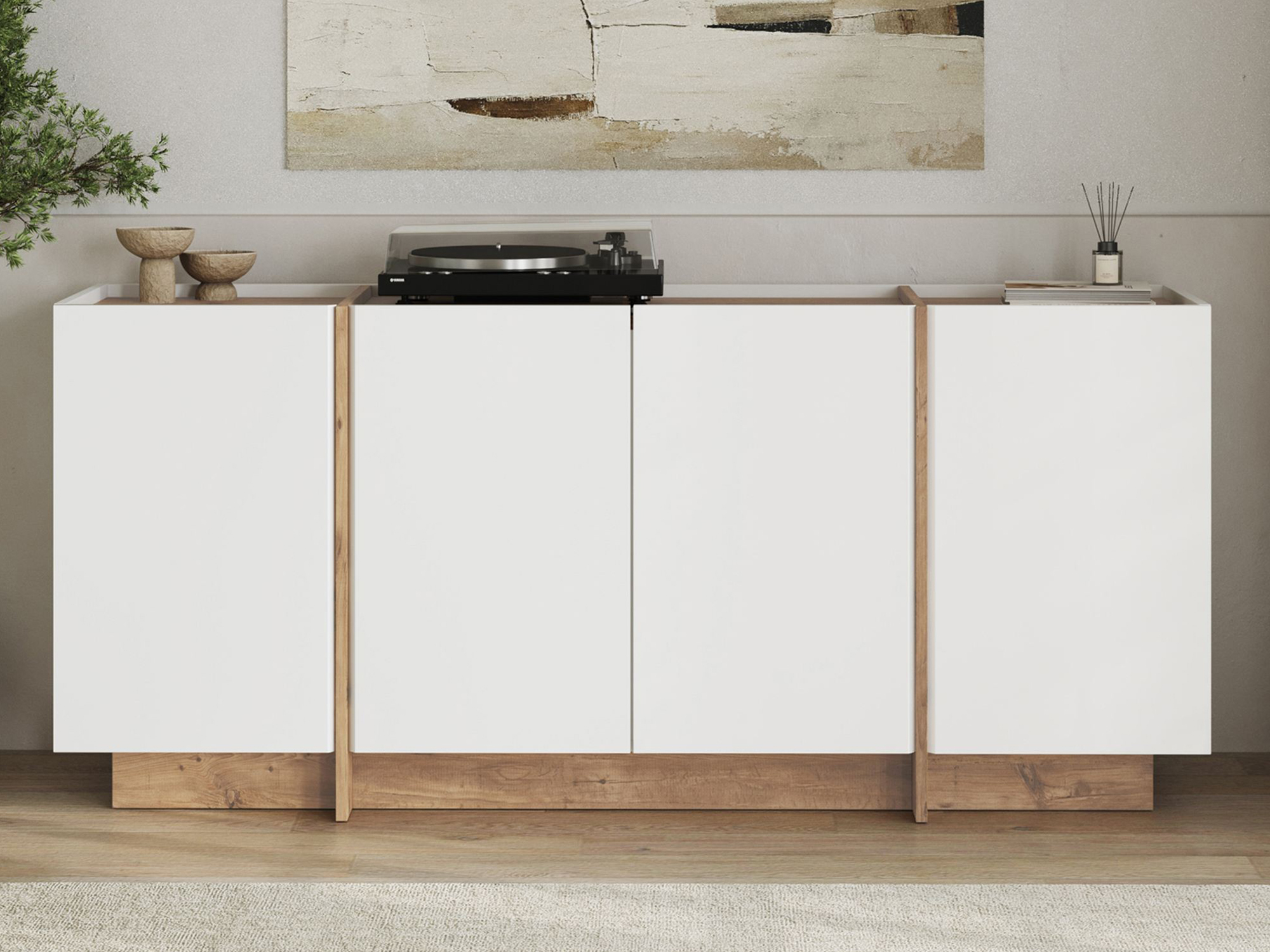 Bufet Novato 153 (Alb + Pin)