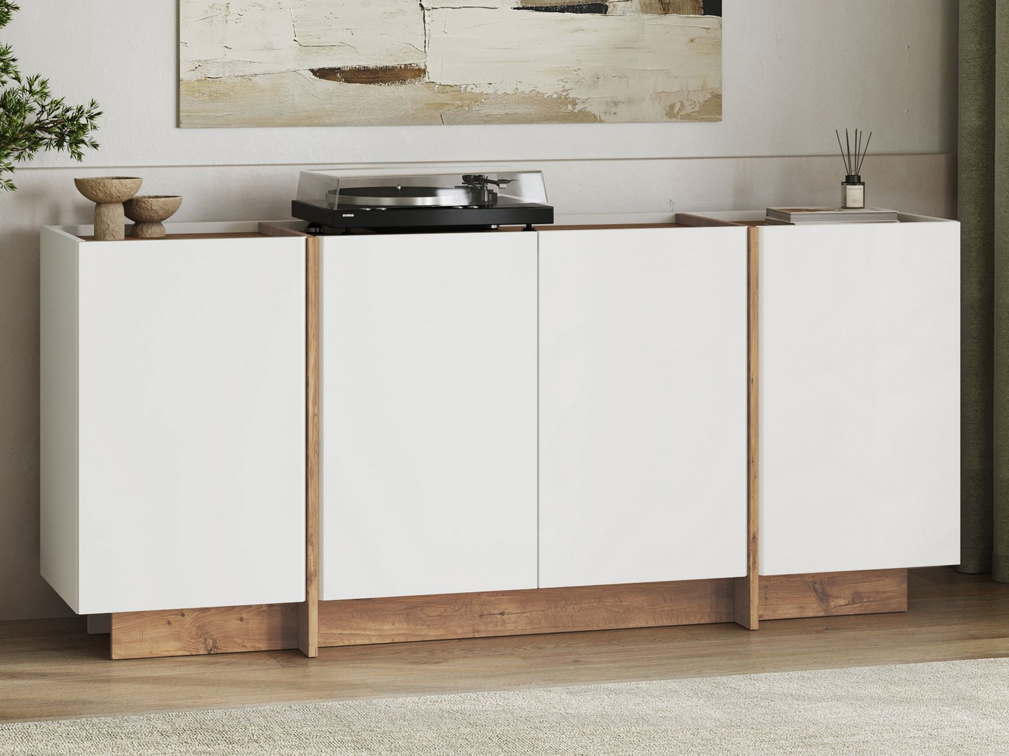 Bufet Novato 153 (Alb + Pin)