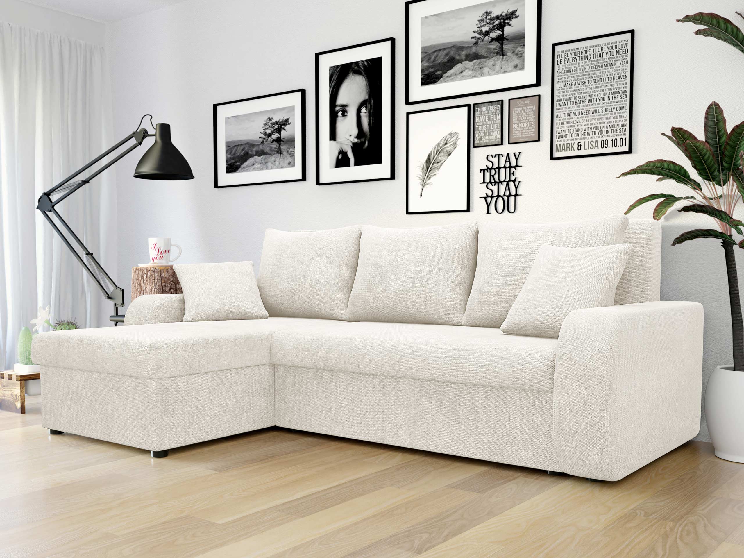 Colțar Comfivo Melissa (Spirit White)