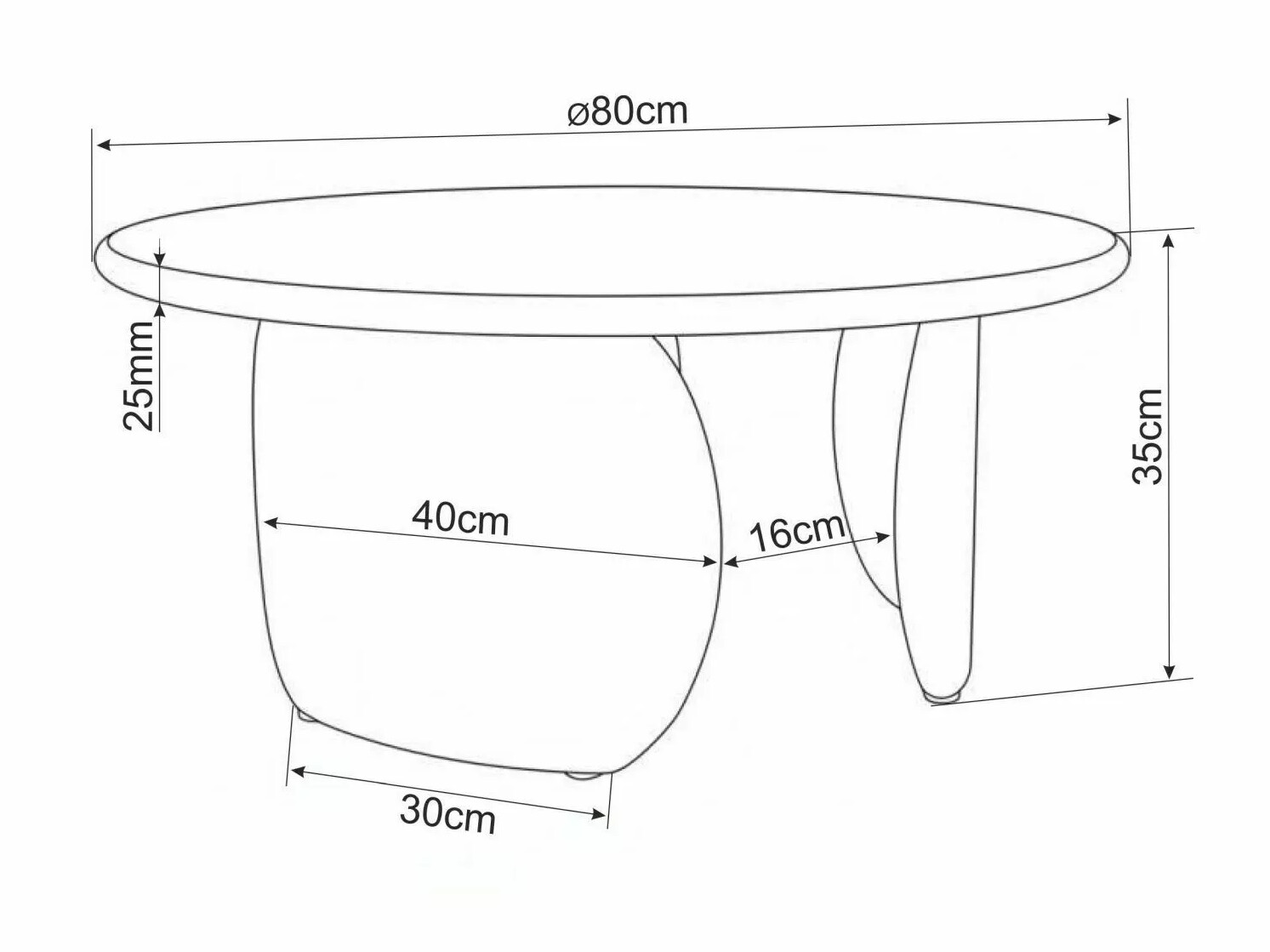 Măsuță de cafea Detroit 1070 (Bej deschis)