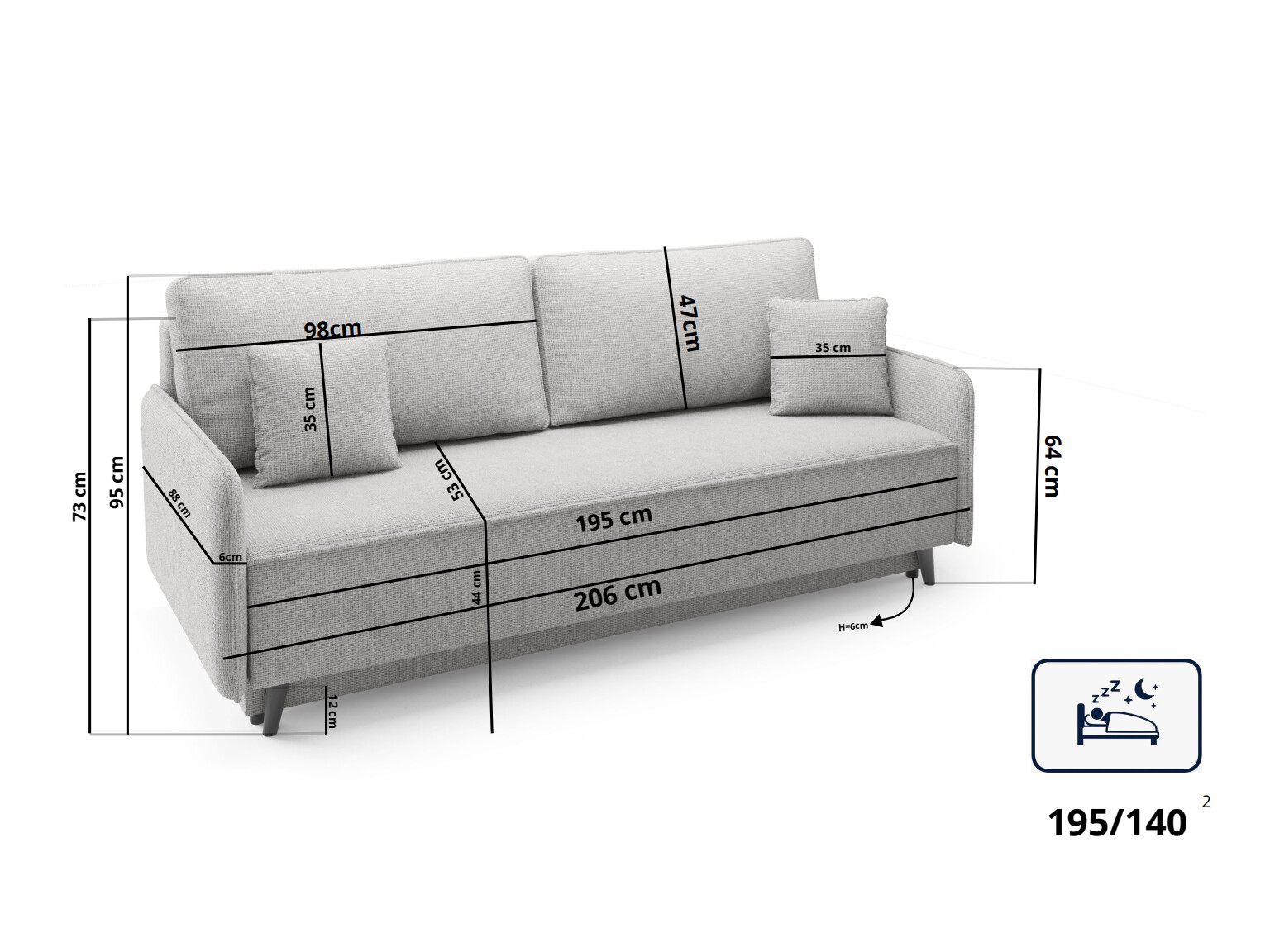 Canapea extensibilă Alton 112 (Garden 05)