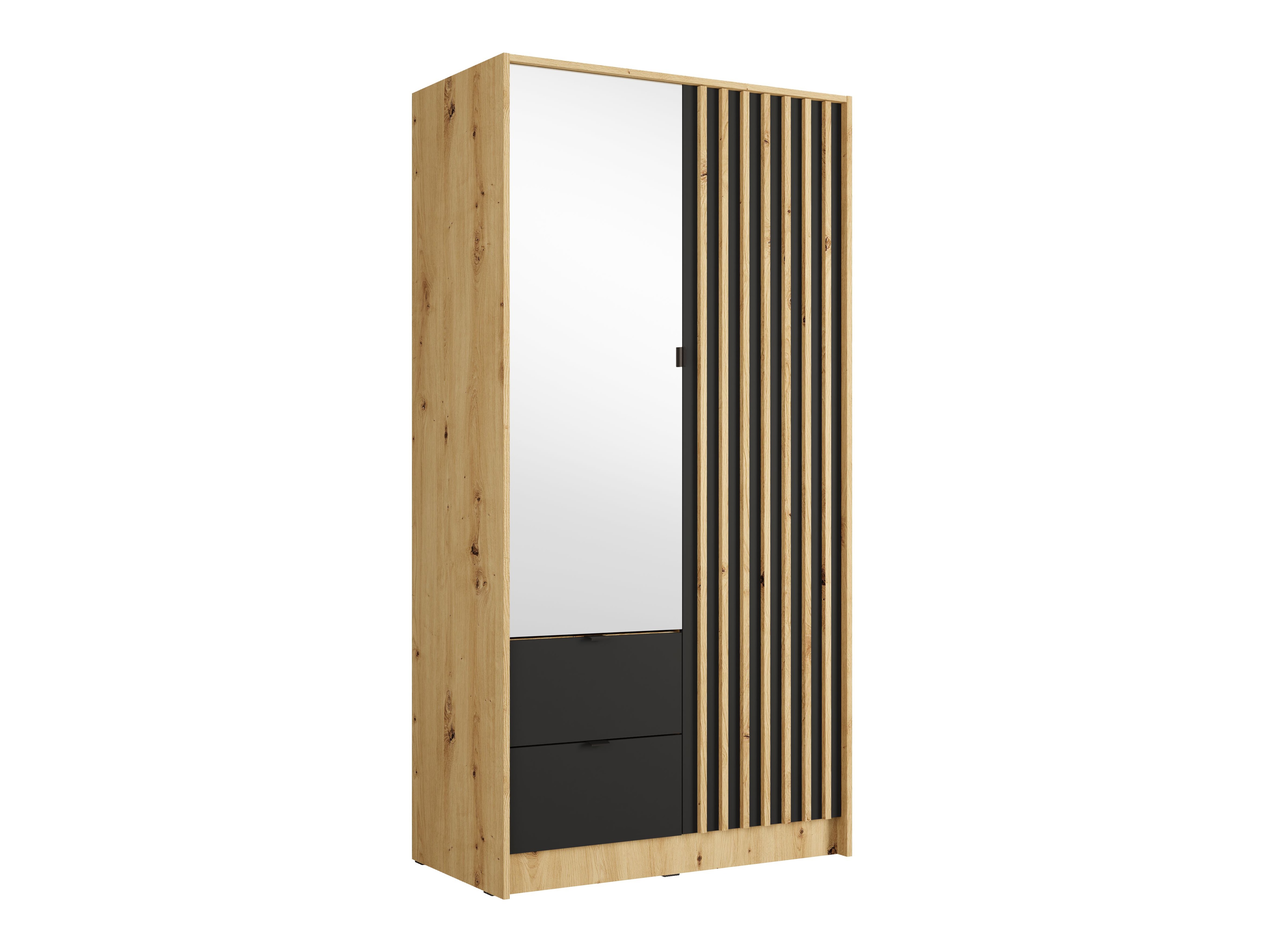 Dulap Baytown 217 (Stejar artizan + Negru)