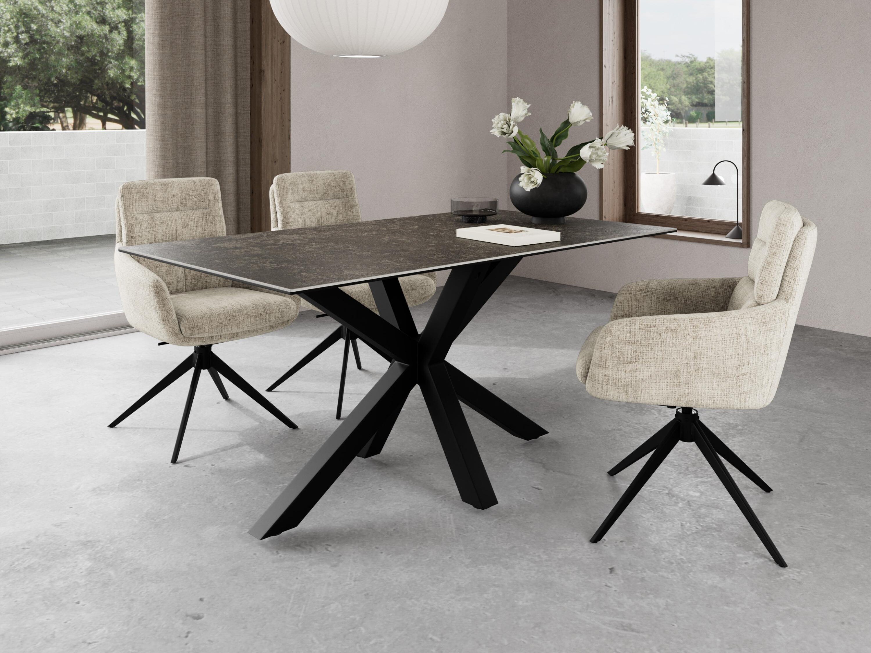 Scaun Norsica 1034 (Bej + Negru)