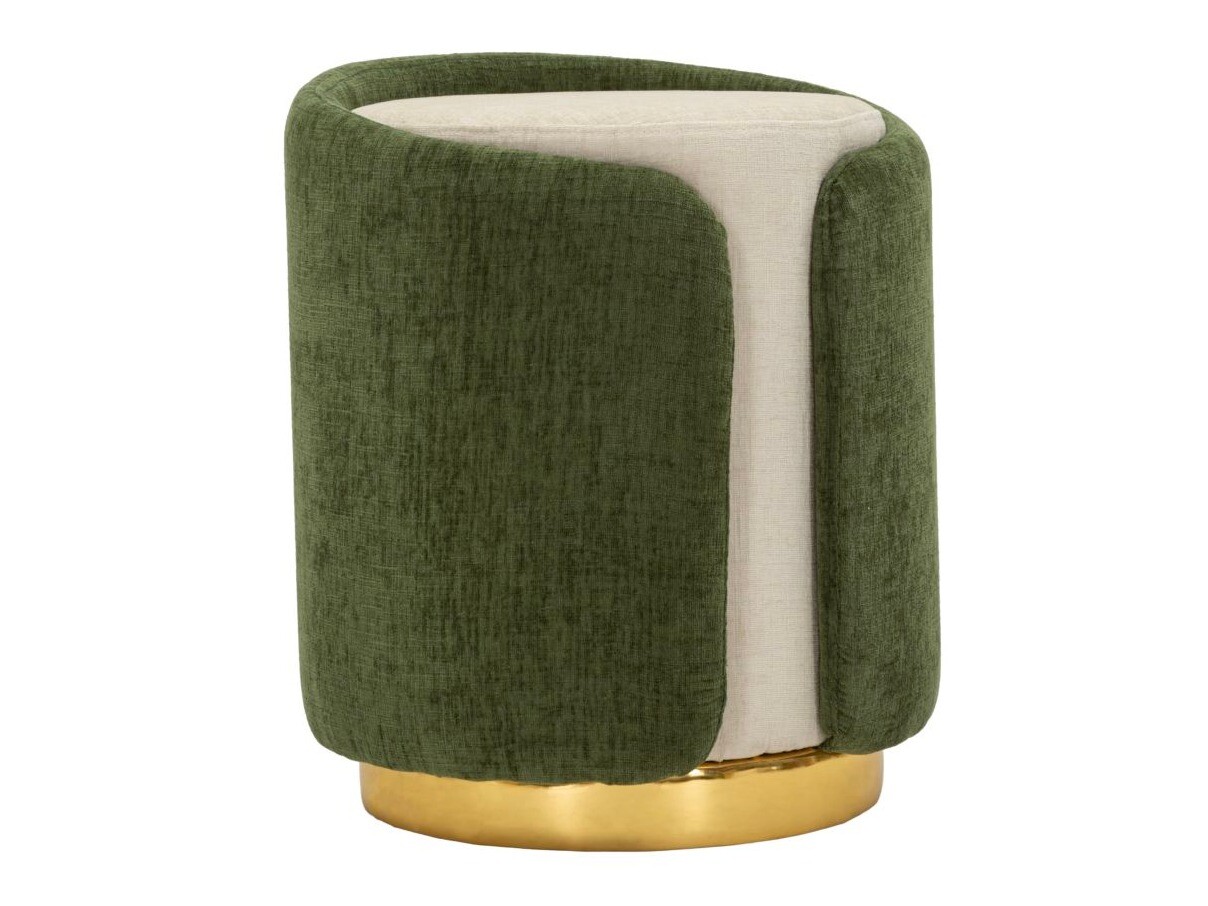 Taburet tapițat Farmington 290 (Verde + Crem)