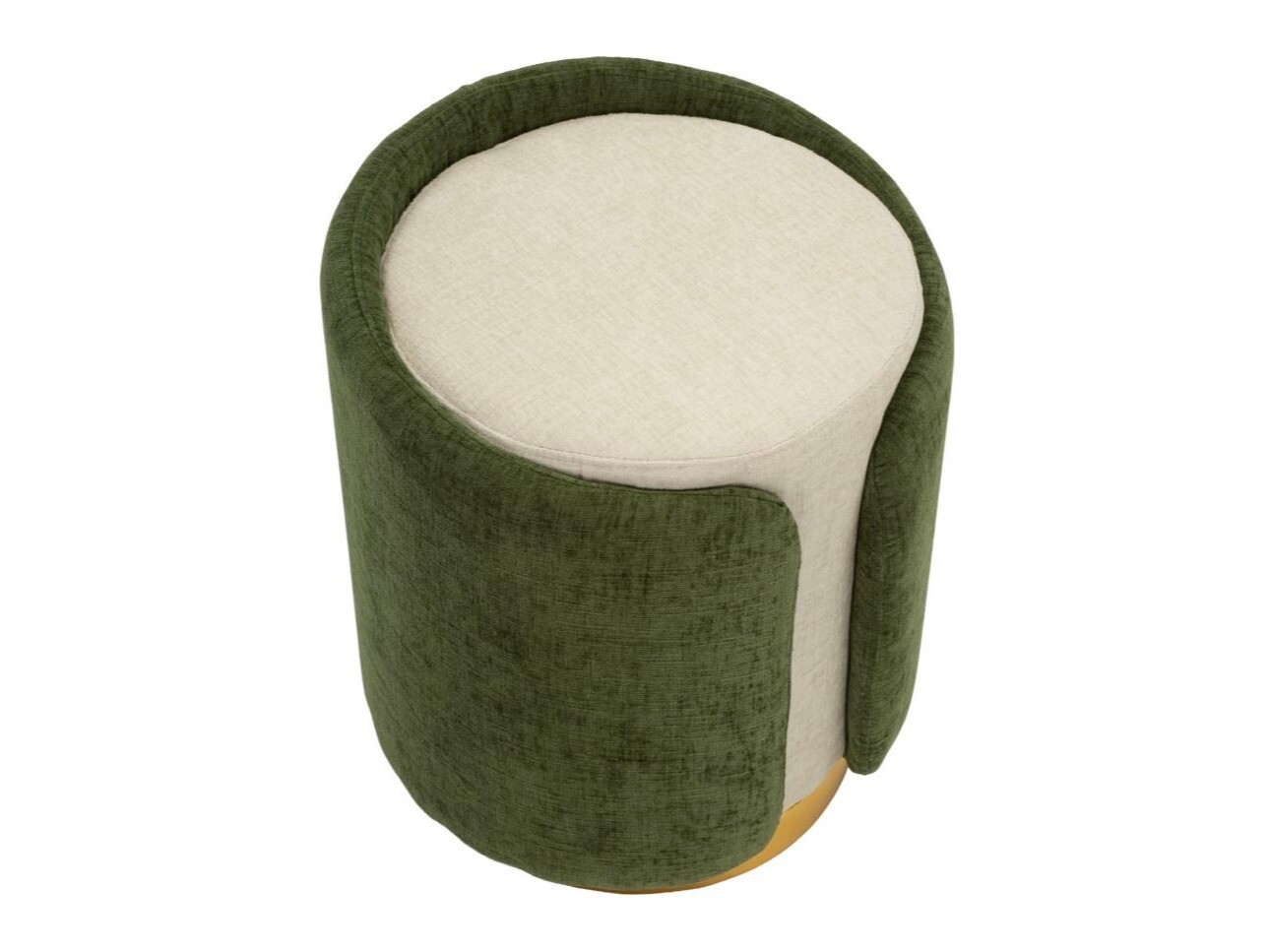 Taburet tapițat Farmington 290 (Verde + Crem)