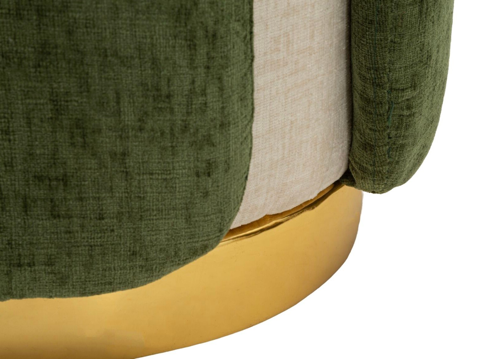 Taburet tapițat Farmington 290 (Verde + Crem)