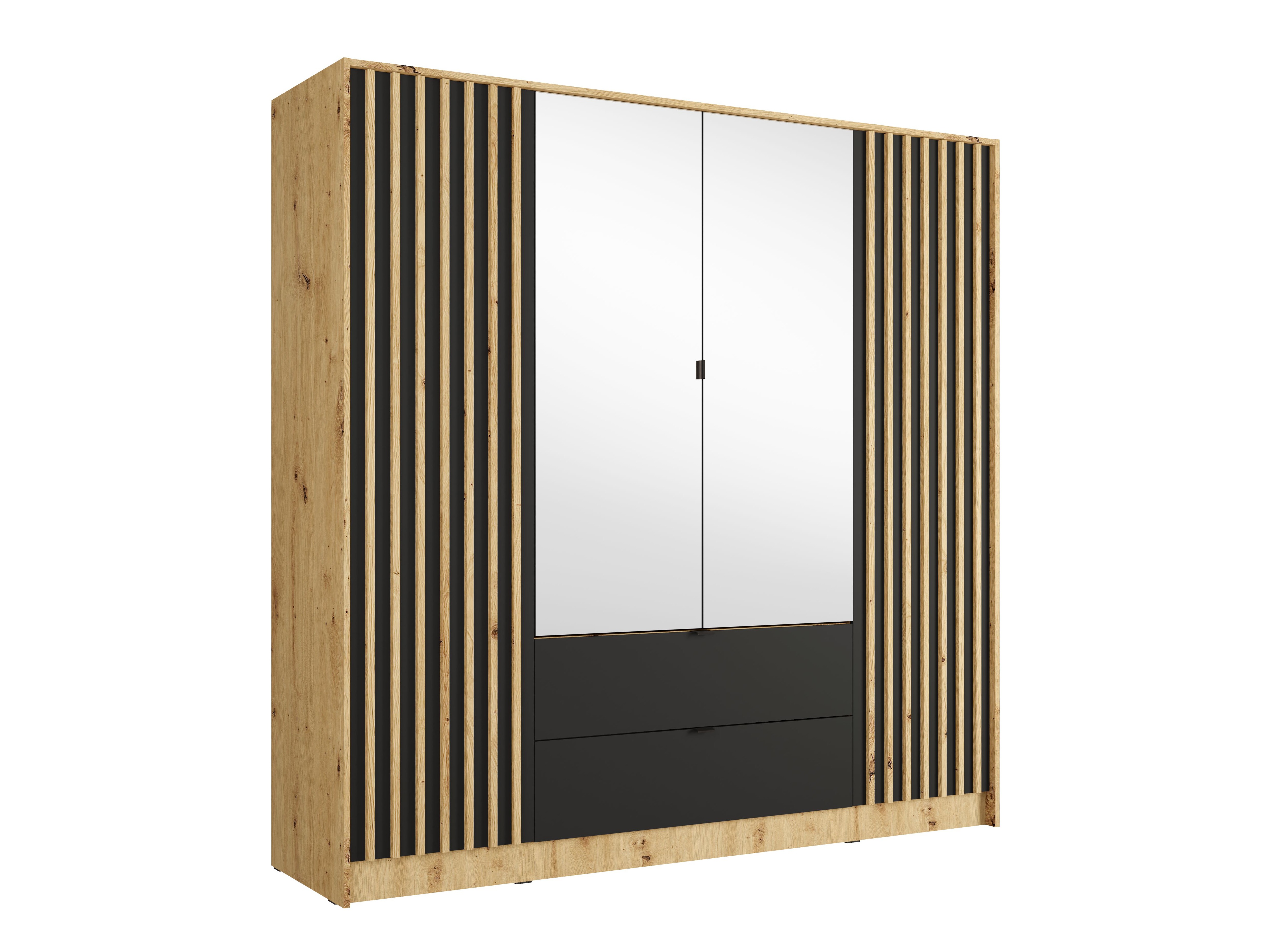 Dulap Baytown 219 (Stejar artizan + Negru)