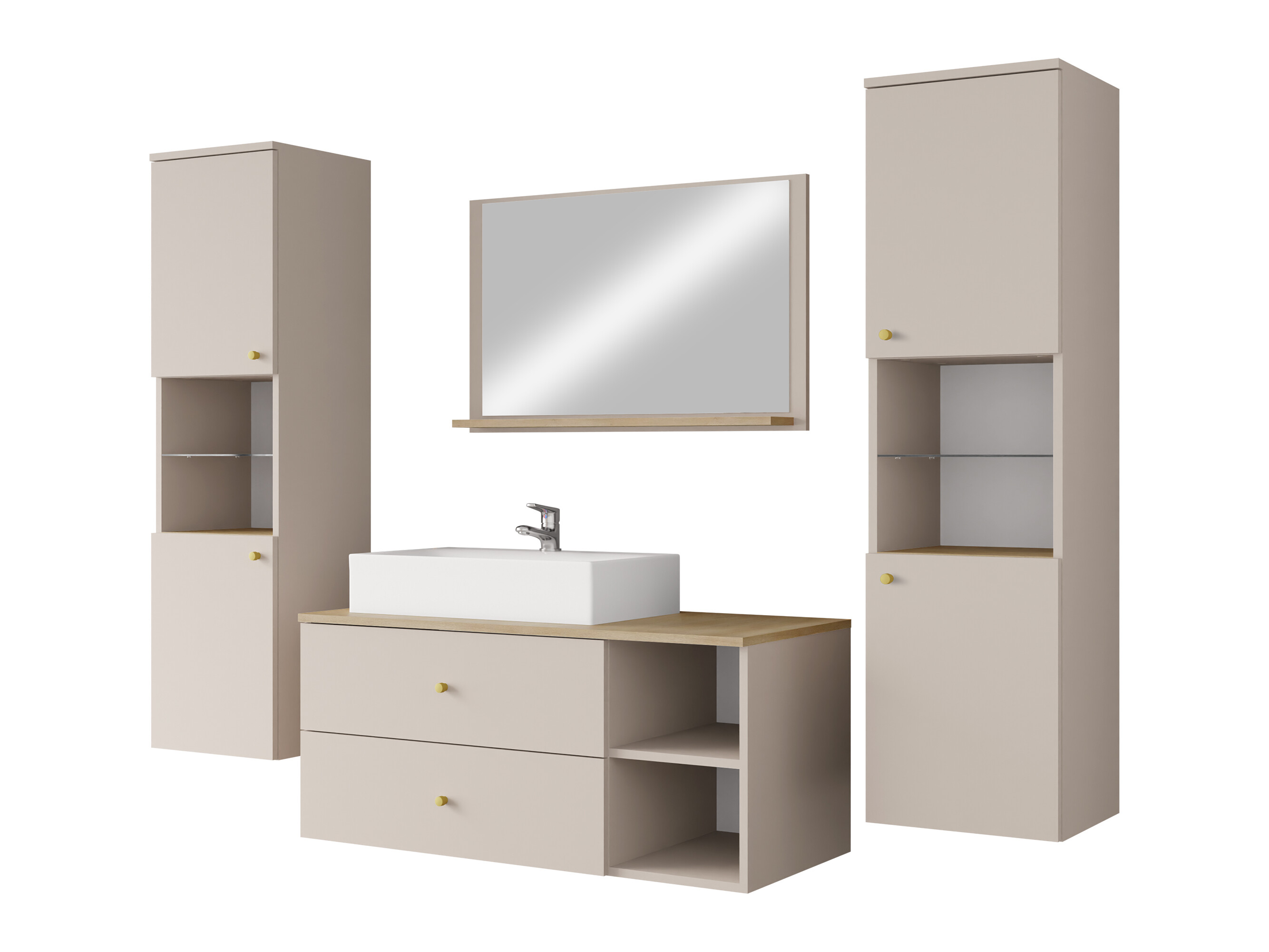 Set baie Salus III (Cașmir + Stejar Cremona)
