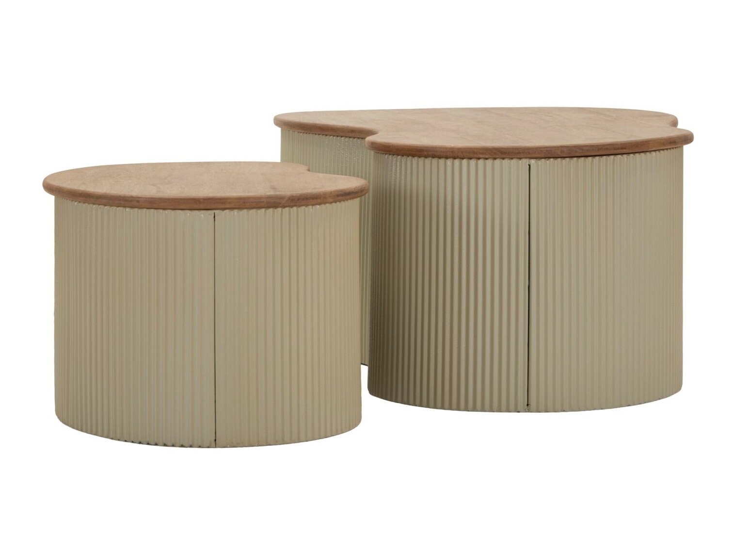 Set de măsuțe de cafea Farmington 298 (Maro + Bej)