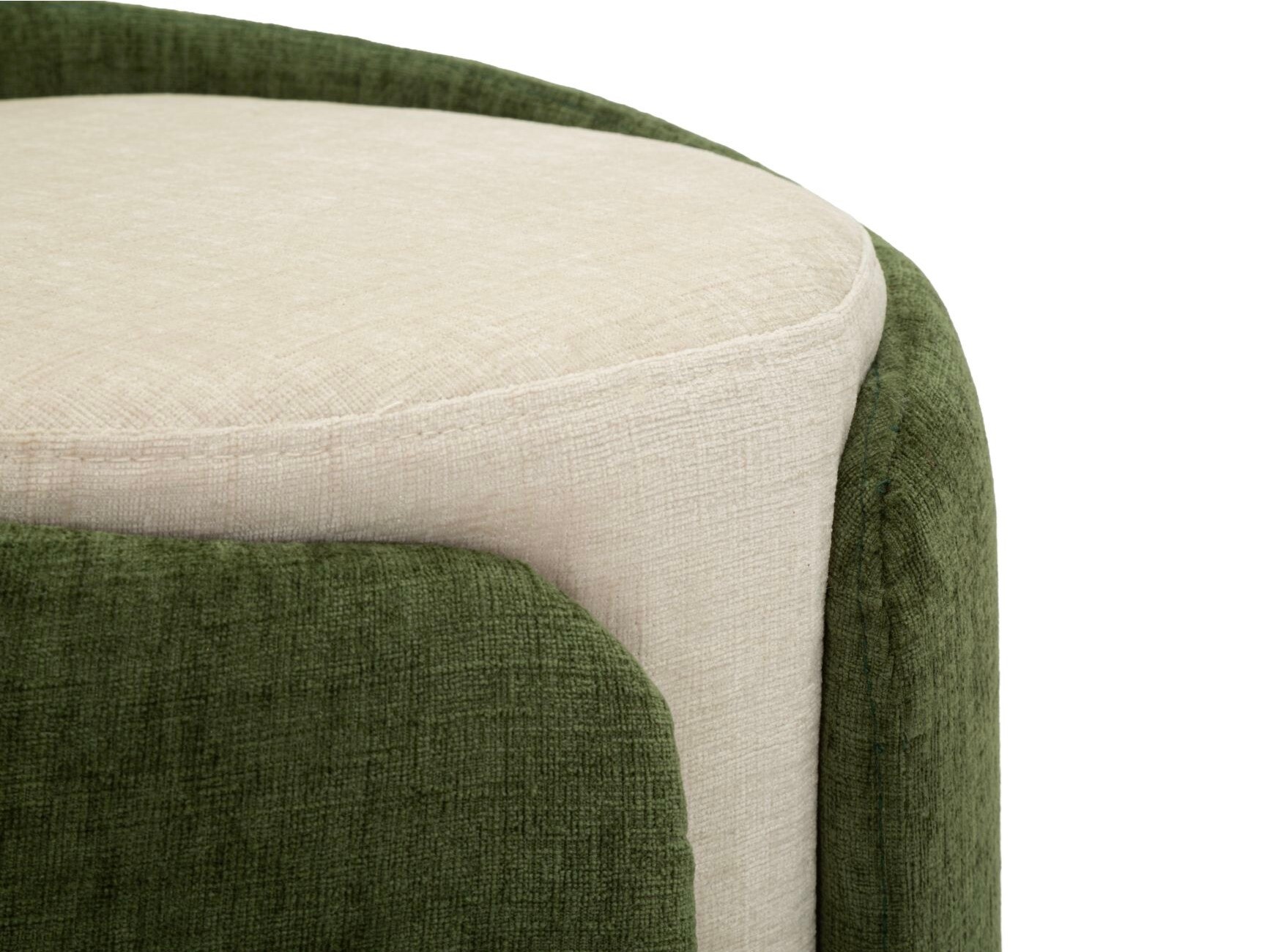 Taburet tapițat Farmington 290 (Verde + Crem)