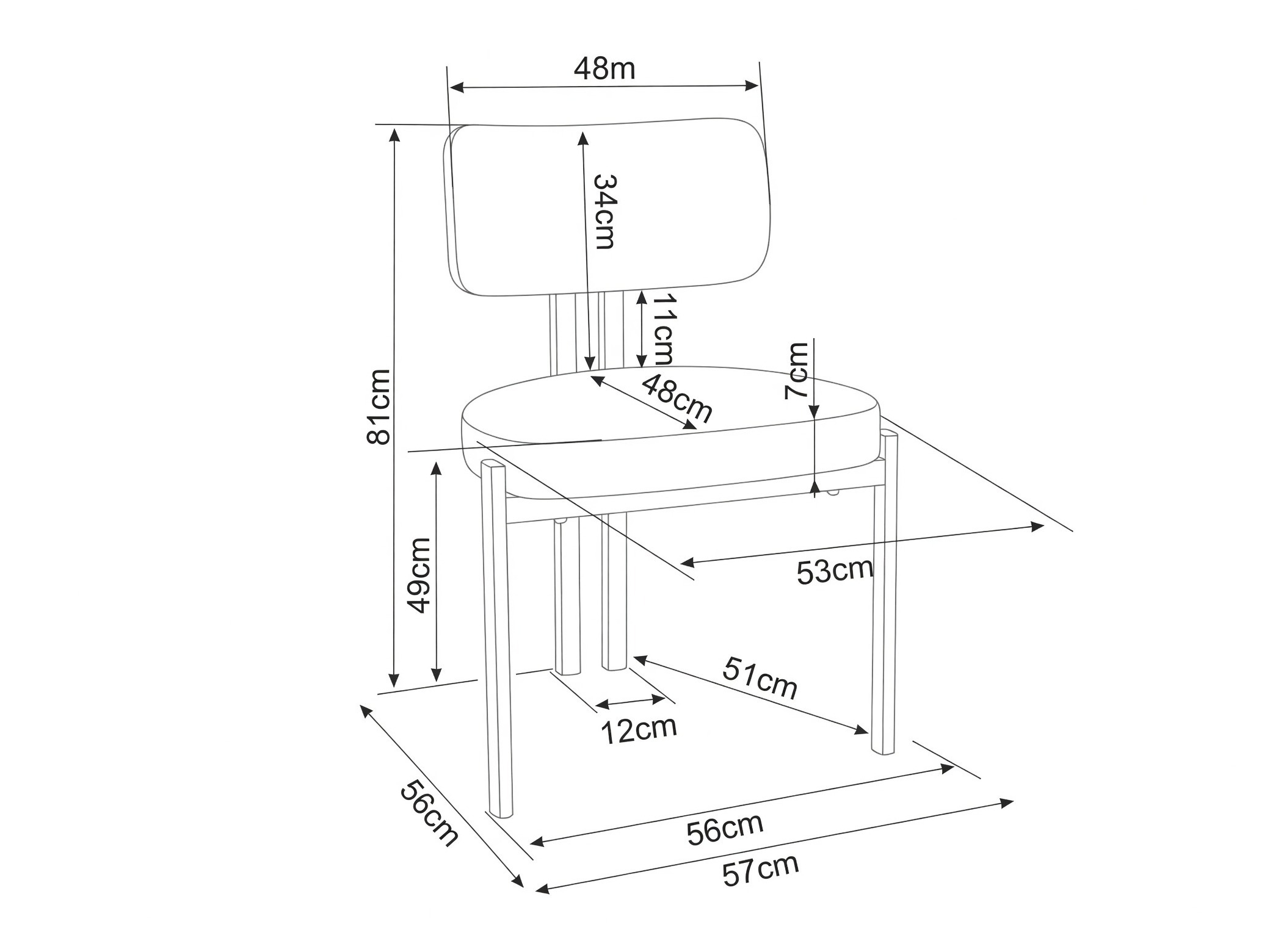 Scaun Detroit 1074 (Bej deschis)