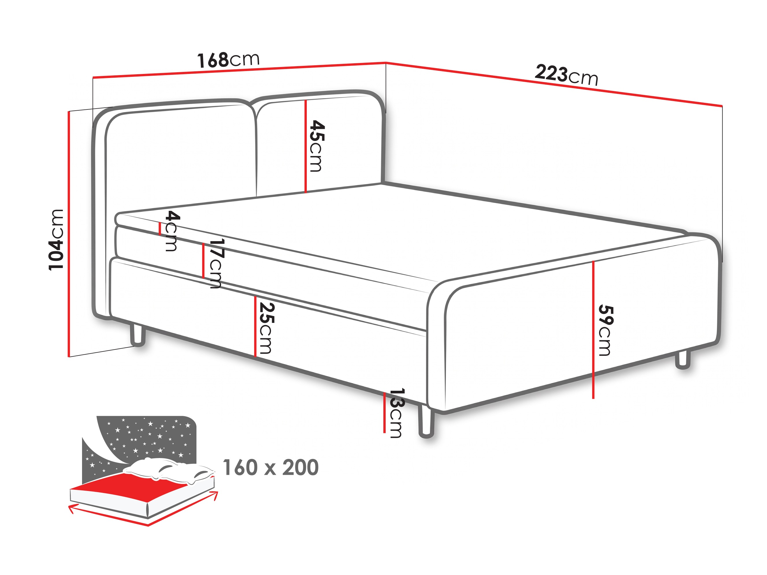 Pat boxspring Margate 130 (Tilia 03)