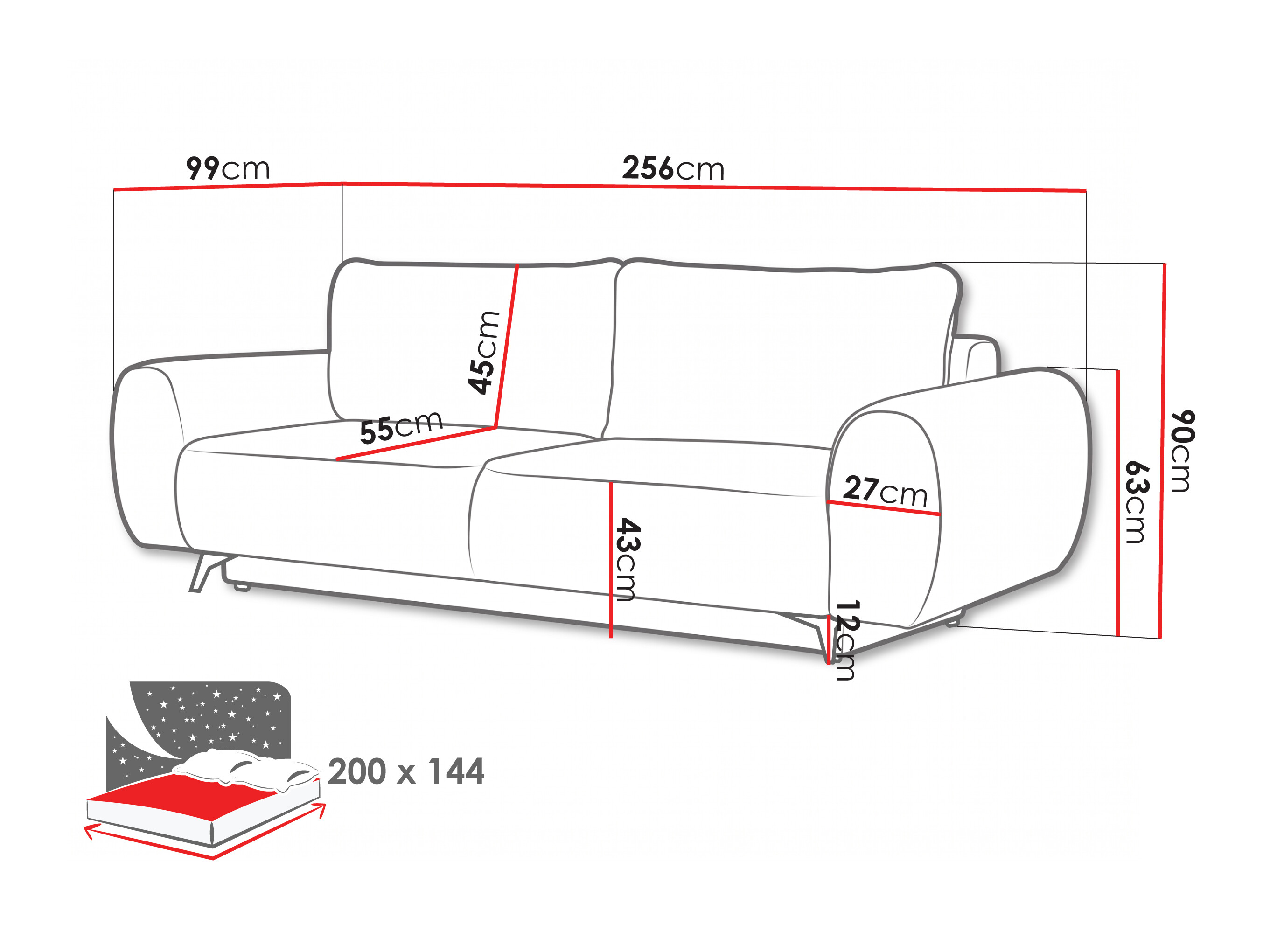 Canapea extensibilă Margate 145 (Bella 15)