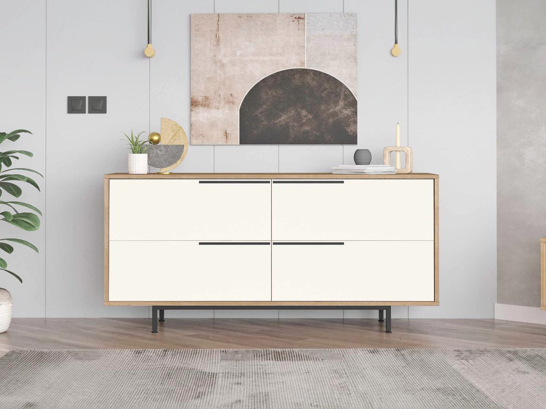 Bufet Fertore 103 (Stejar + Alb)