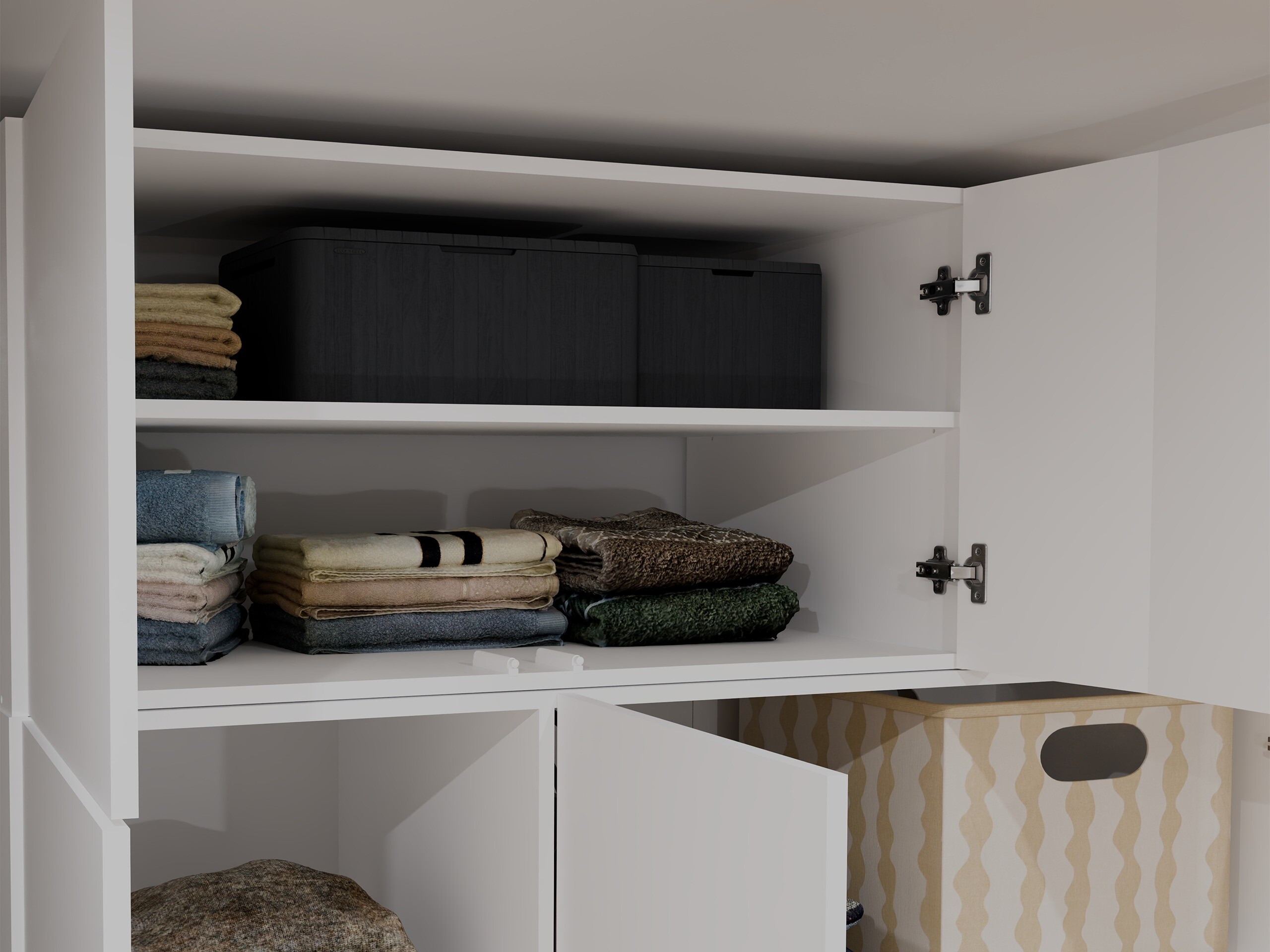 Dulap Mandeville 400 (Alb + Negru)