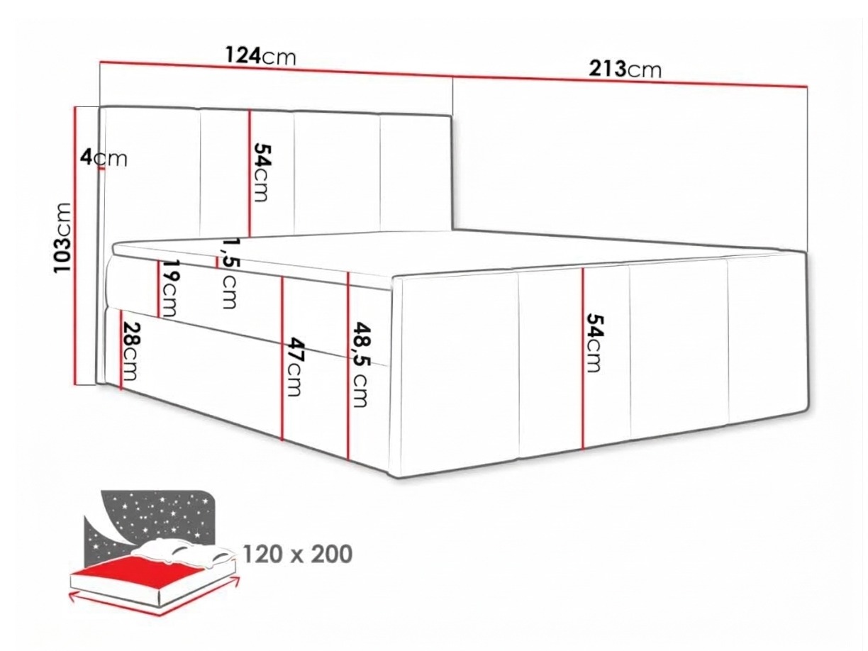 Pat boxspring Ventus (Zetta 302)