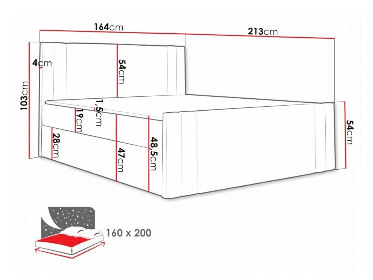 Pat boxspring Mel (Amor Velvet 4304)